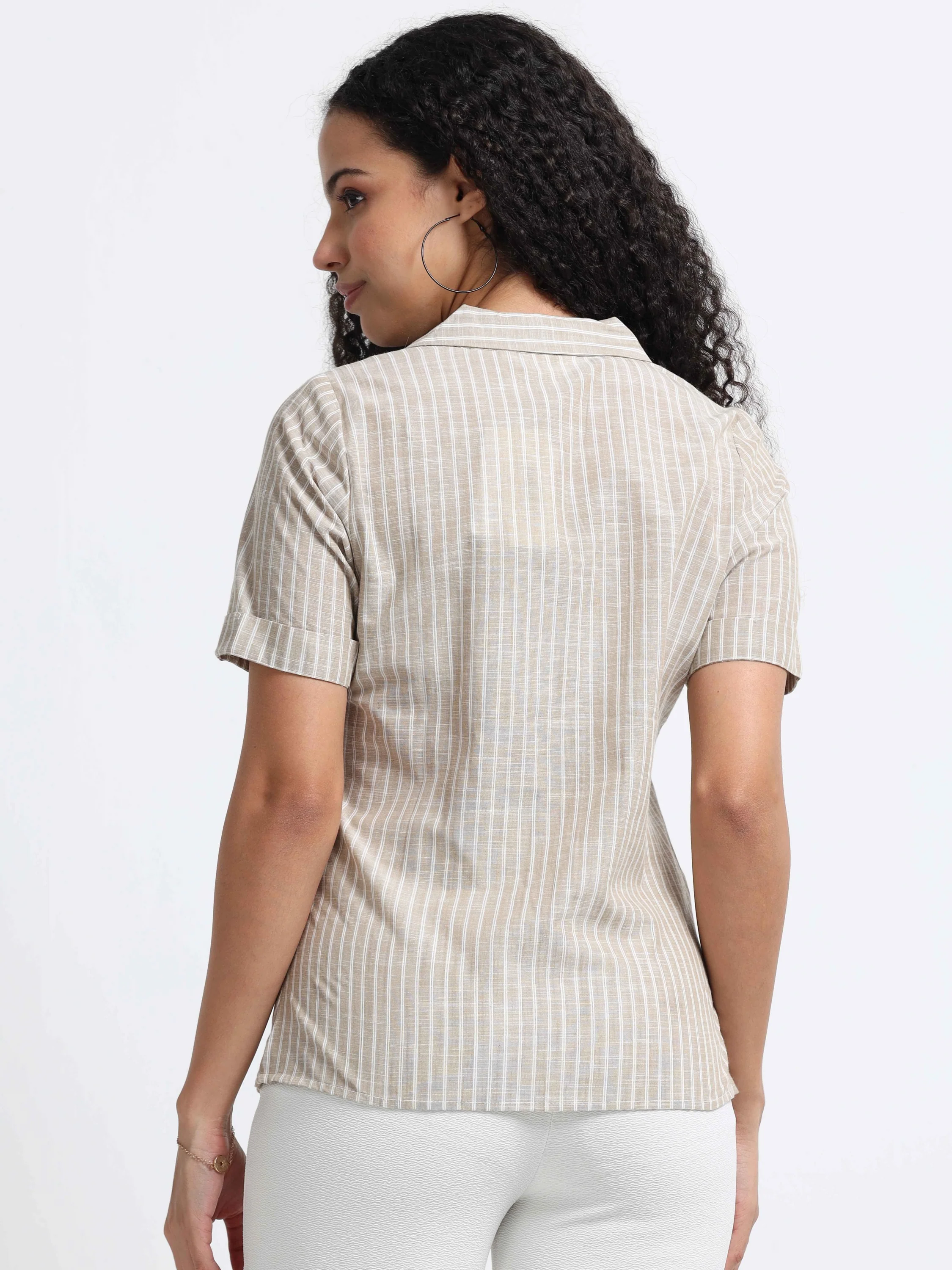 Women Resort Collar Casual Shirt - Image 5