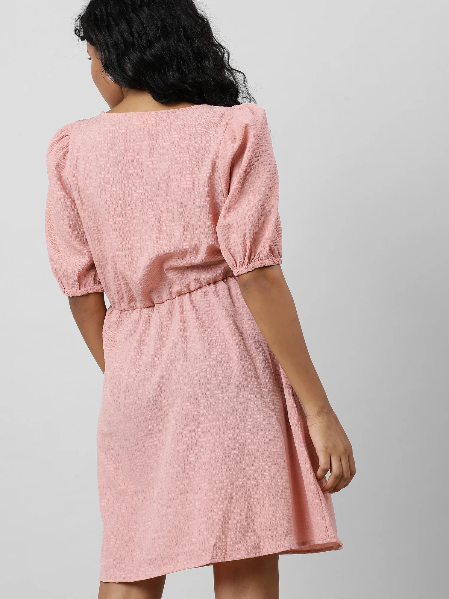 Women Retro Breezy Solid Dress - Image 4