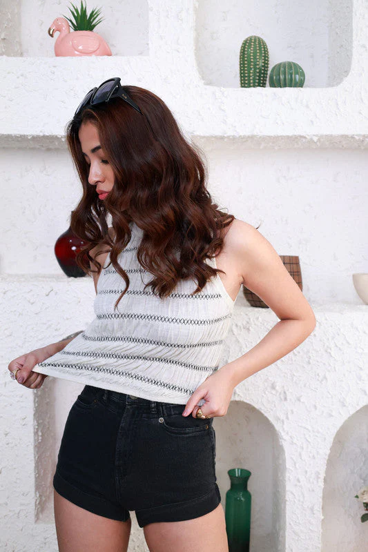 Women Ribbed Vest Crop Top - Image 5