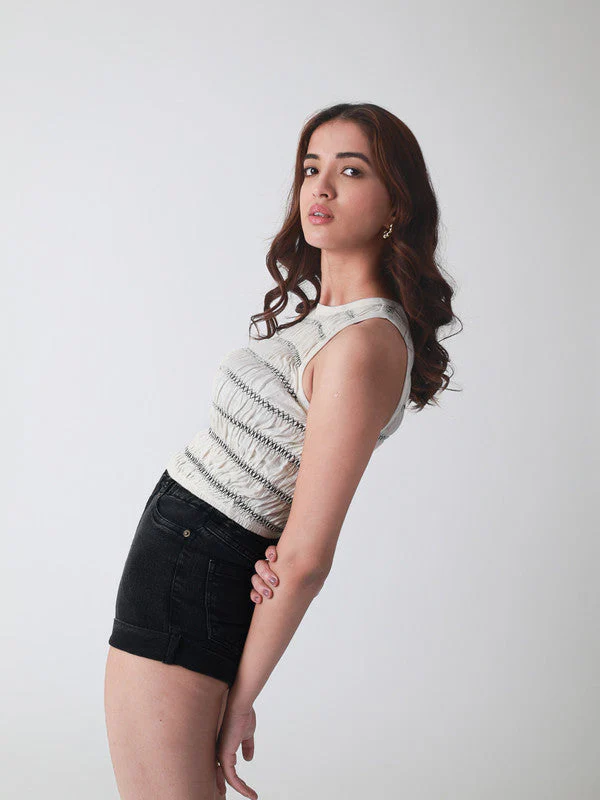 Women Ribbed Vest Crop Top - Image 7