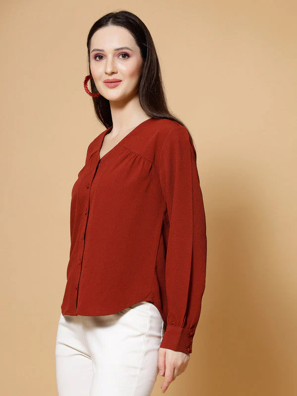 Women Rust Odour Free Styled Back Top - Image 2