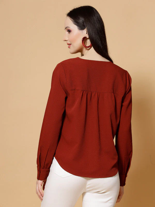 Women Rust Odour Free Styled Back Top - Image 6