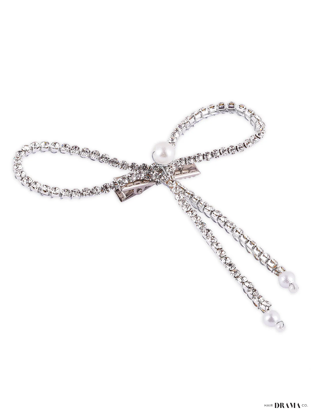 Silver Crystal Hair Bow - Image 6