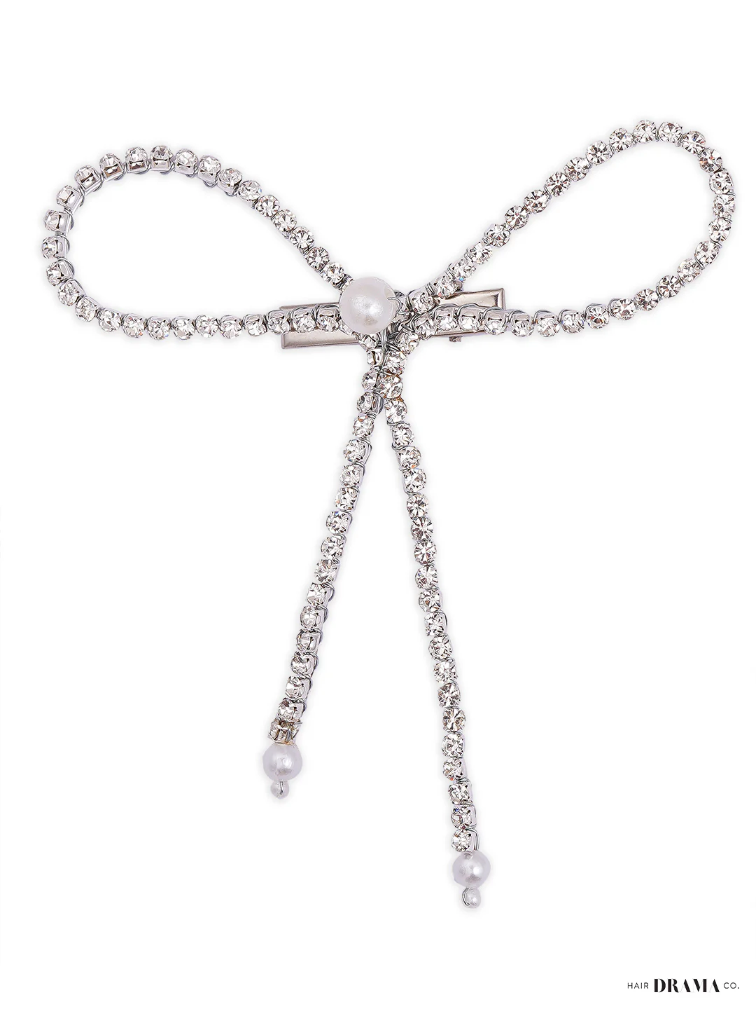 Silver Crystal Hair Bow - Image 7