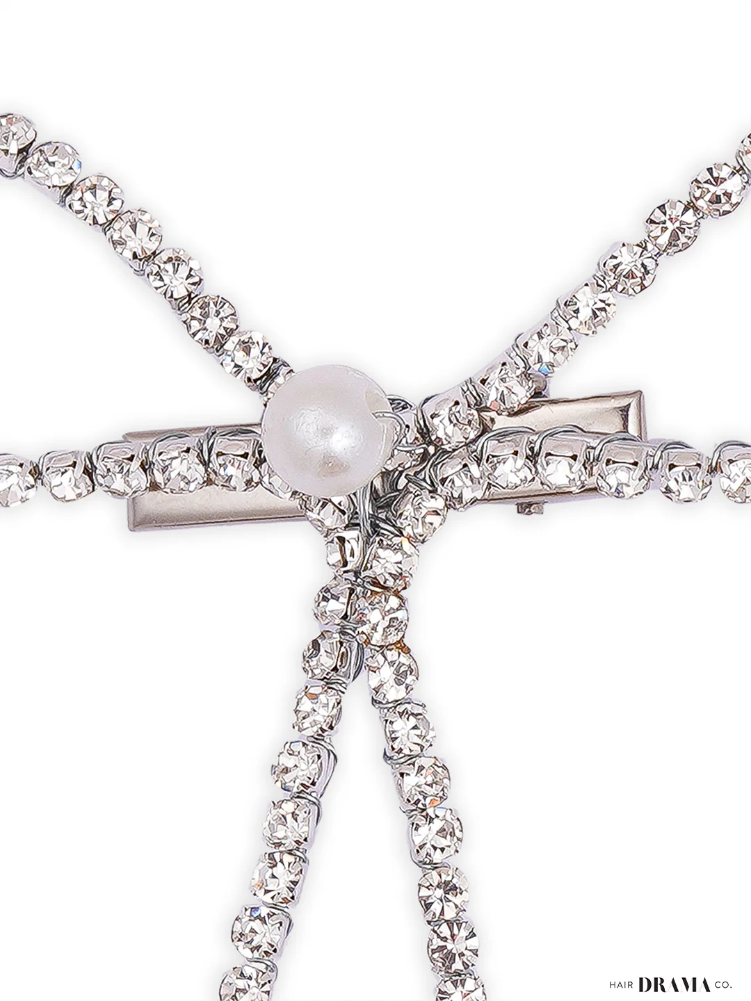 Silver Crystal Hair Bow - Image 9