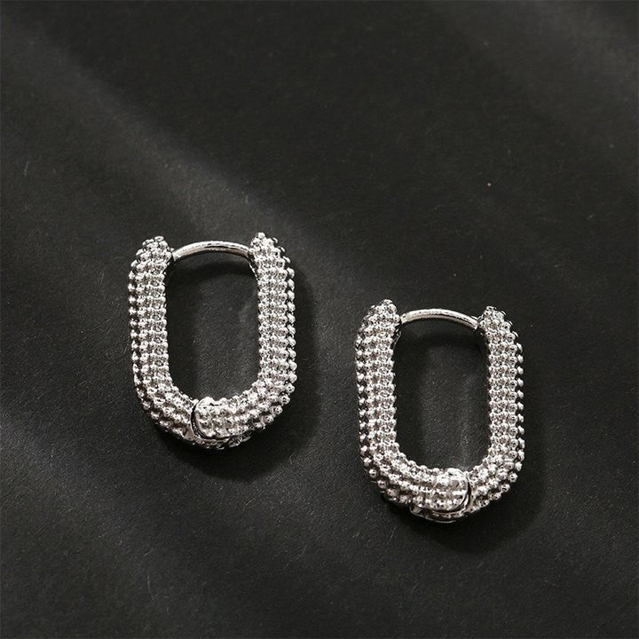 Silver Geometric Earring