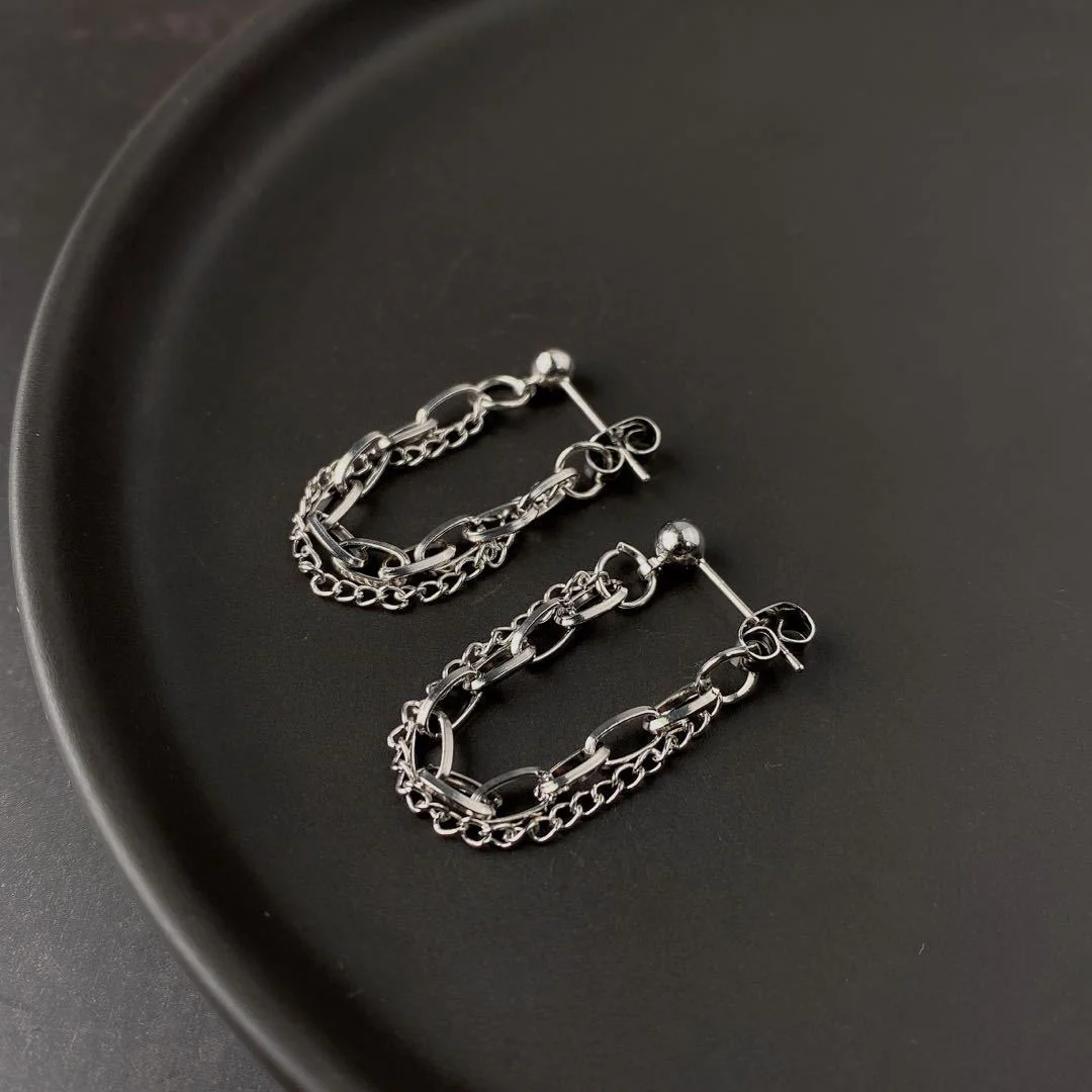 Silver Pin Earring