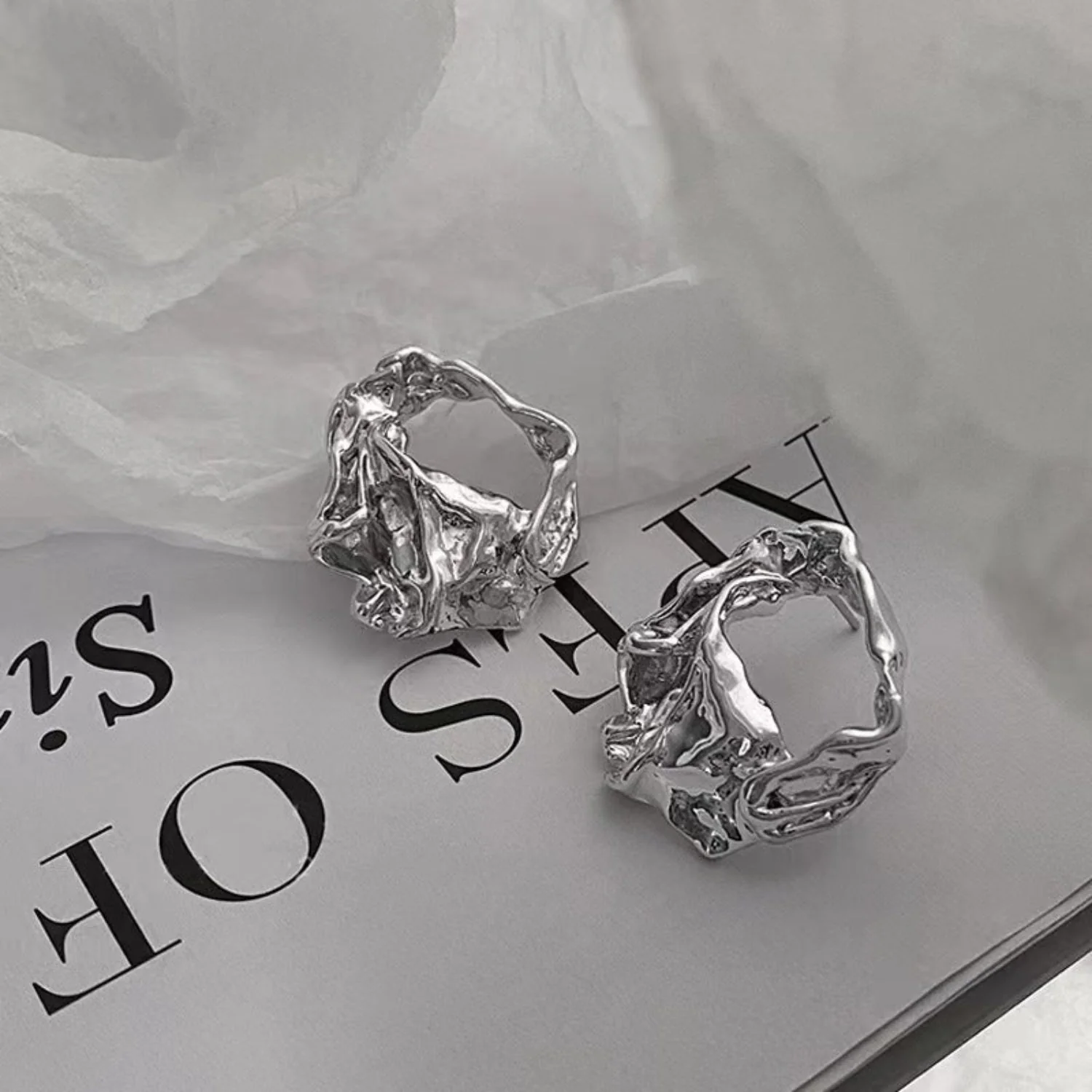Silver Pin Earring