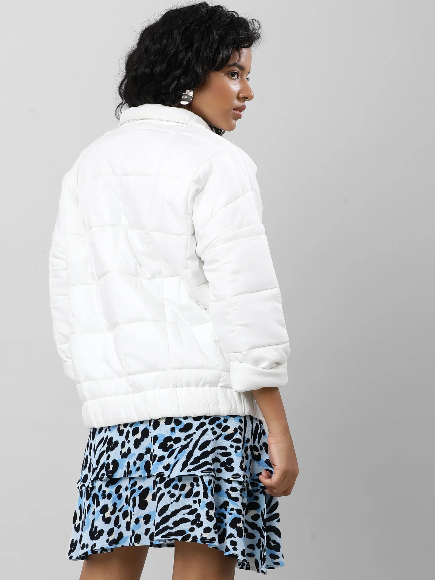 Women White Oversize Jacket - Image 10