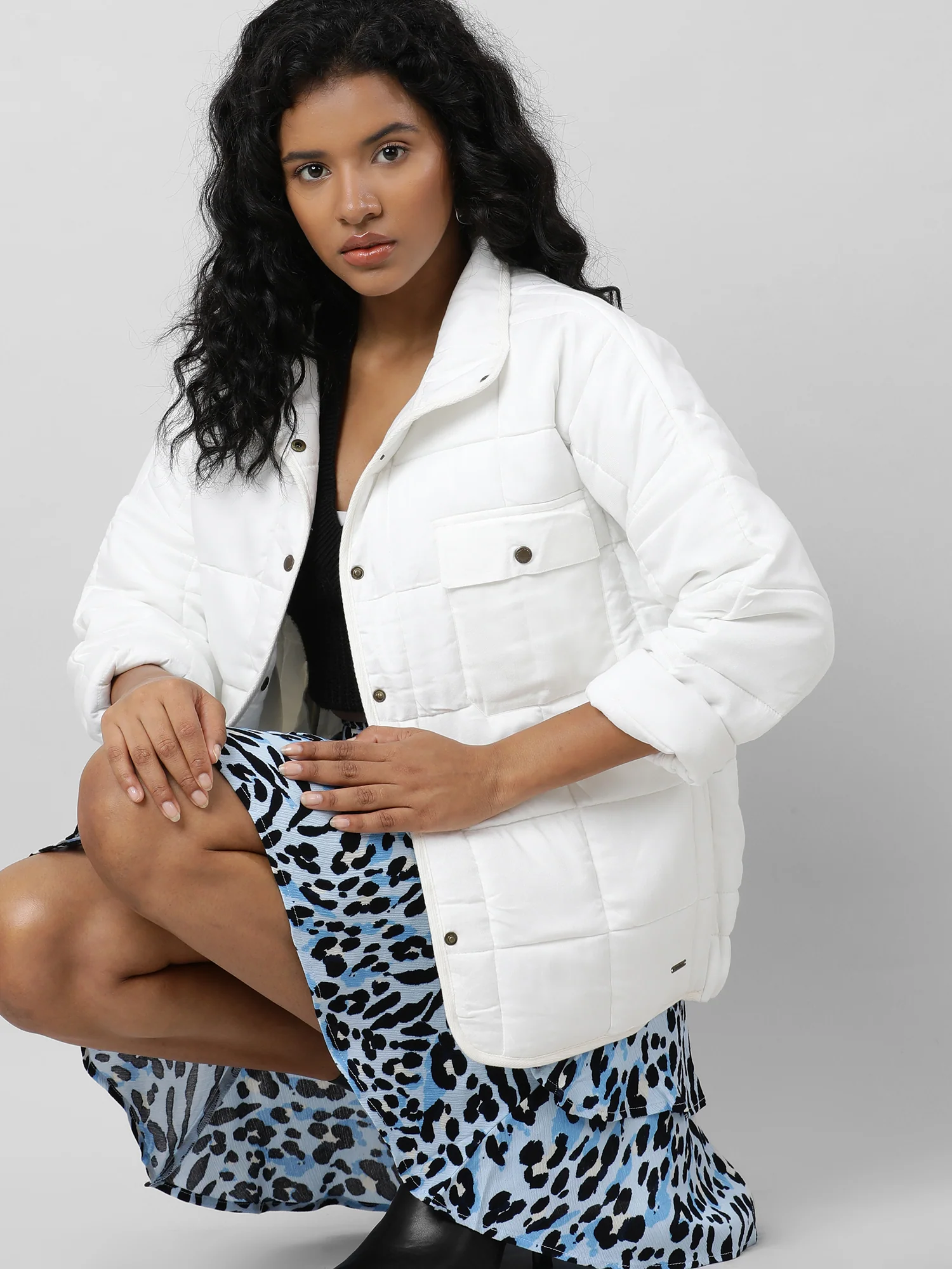 Women White Oversize Jacket - Image 3