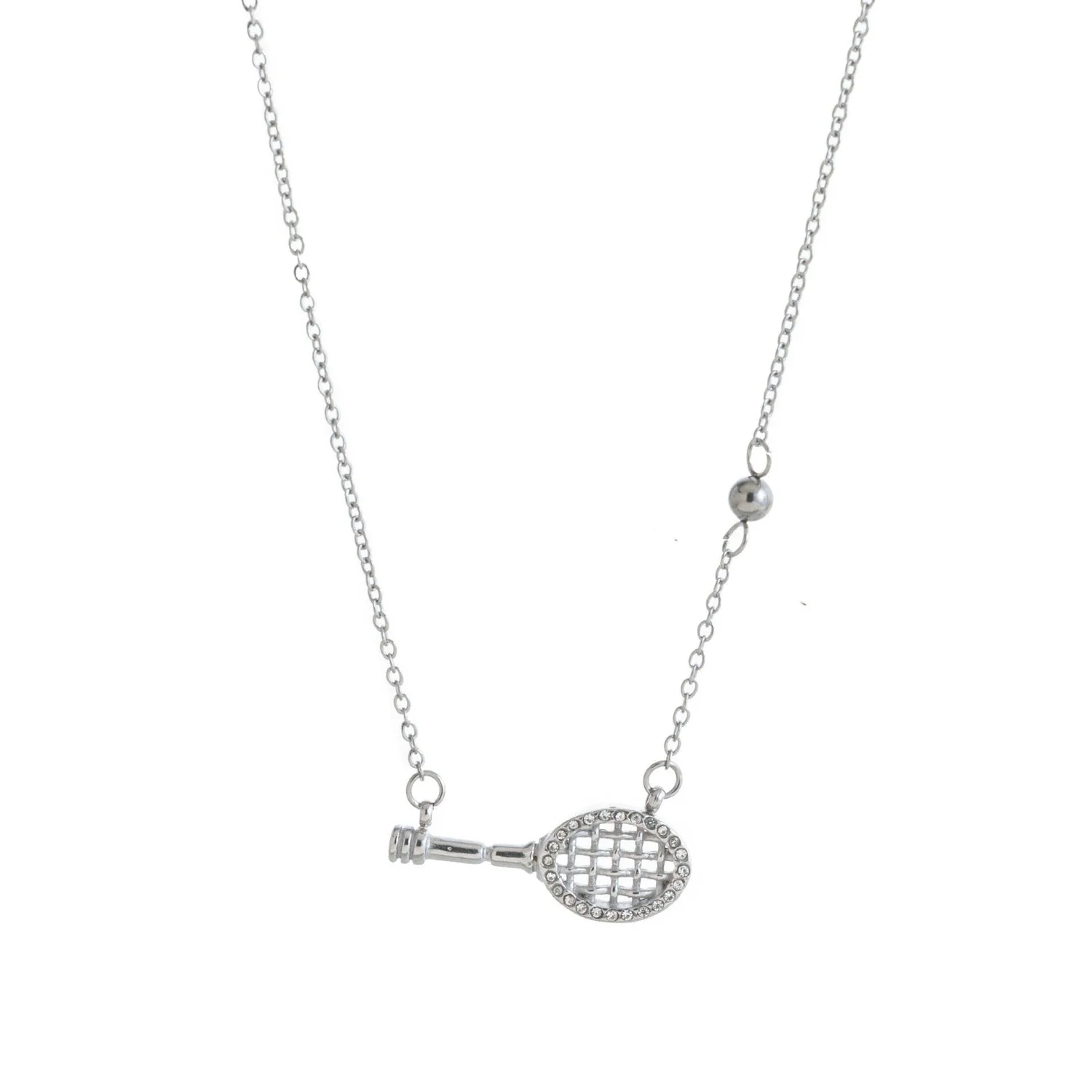 Sparkle Tennis Racket Necklace