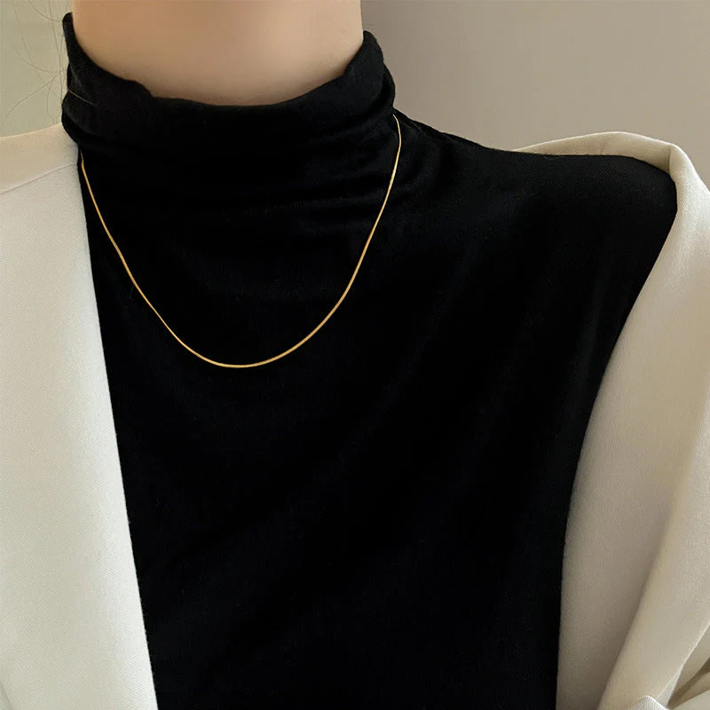 Square Snake Bone Necklace
