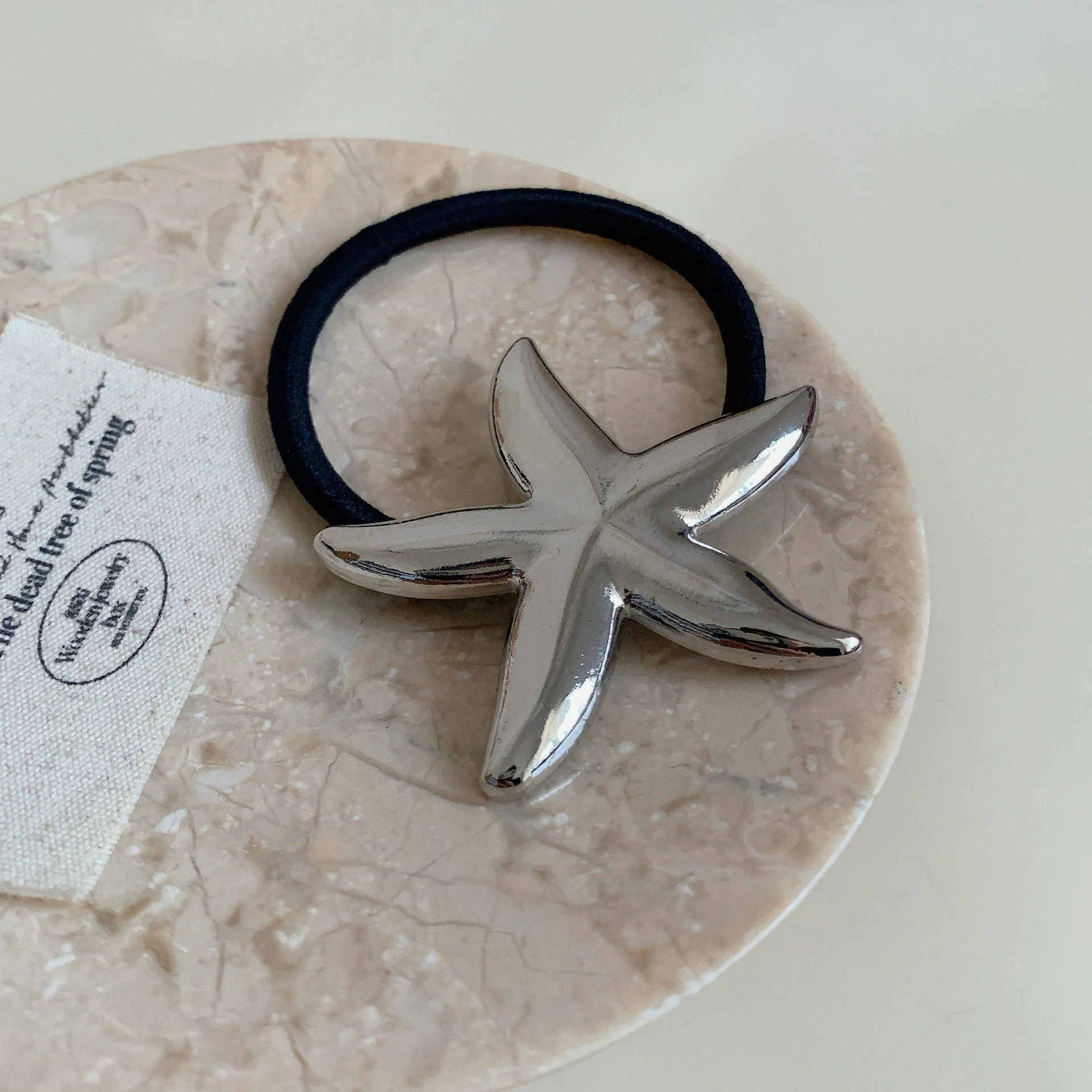 Star Metal Silver Hair Ties - Image 2