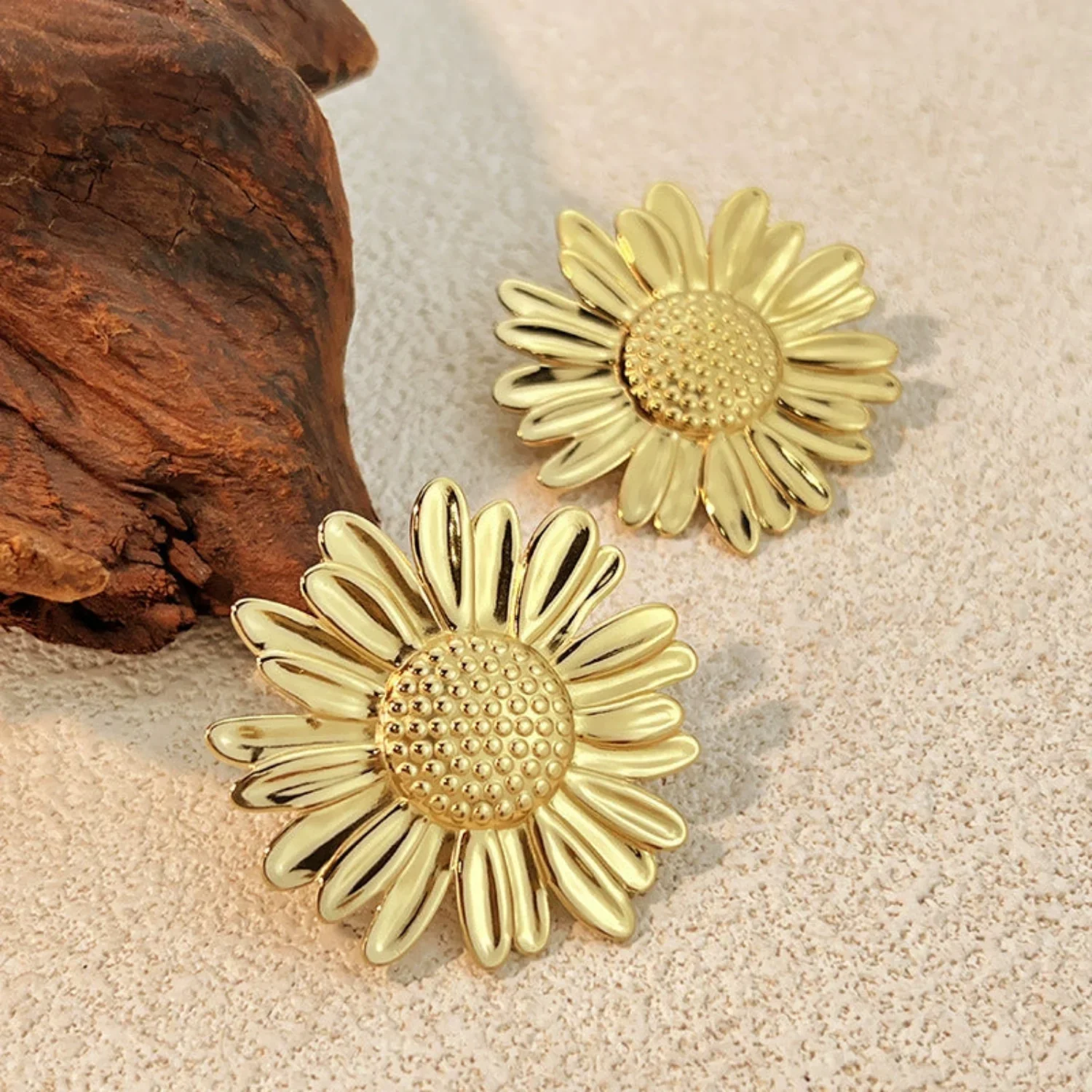 Sunflower Stud Earrings - Image 2