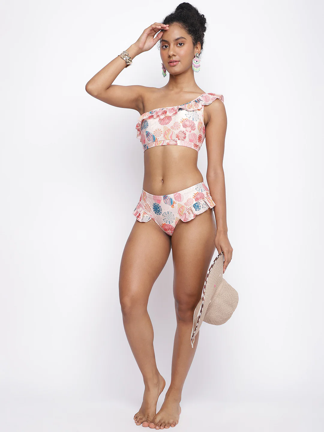 Tinkara One-Shoulder Frill Tankini Set of 2 - Image 4
