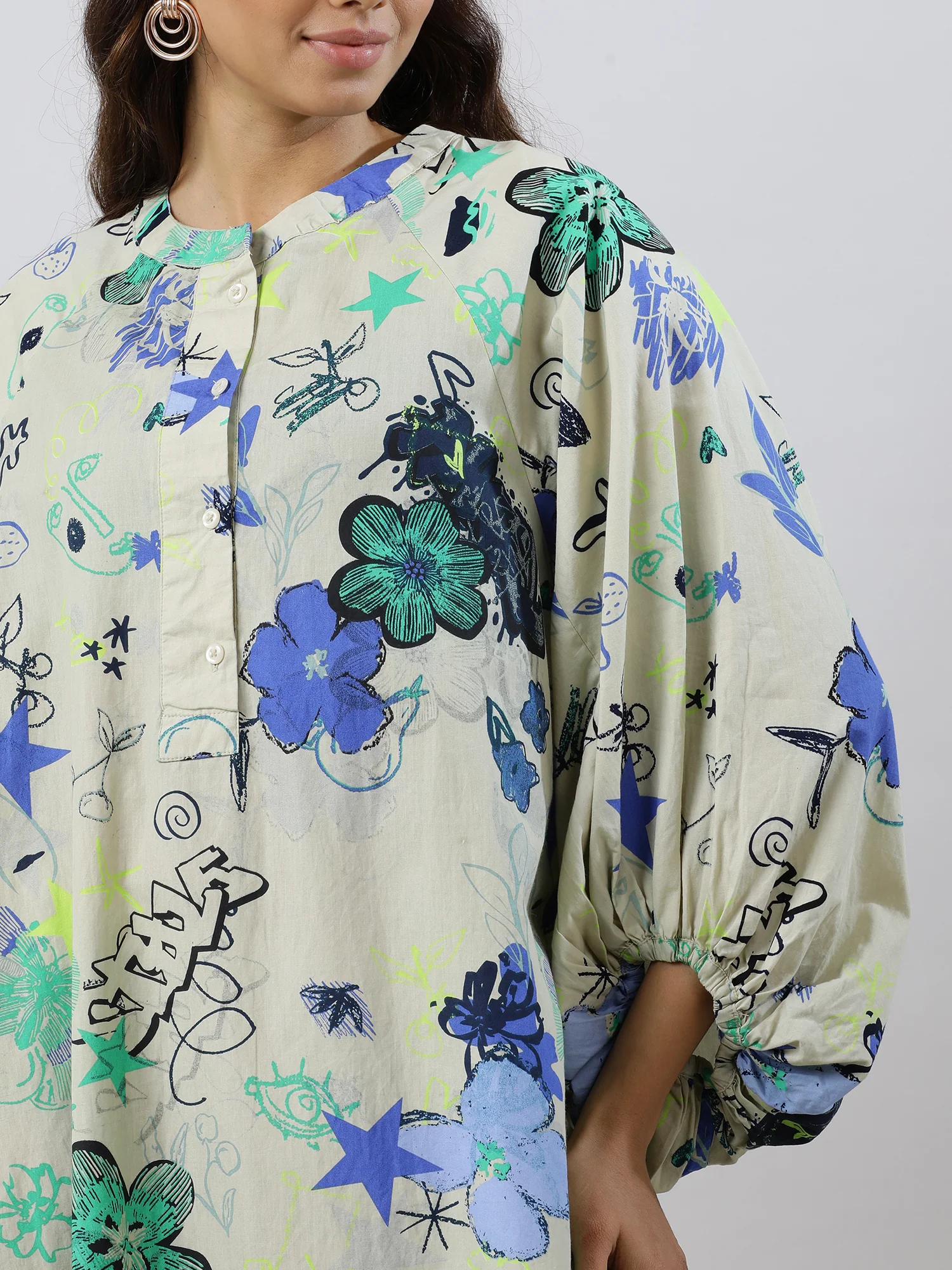Women Trendy Floral Cotton Dress - Image 17