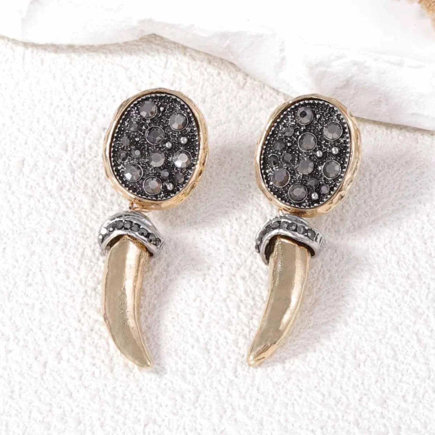 Tusk Tribal Drop Earrings