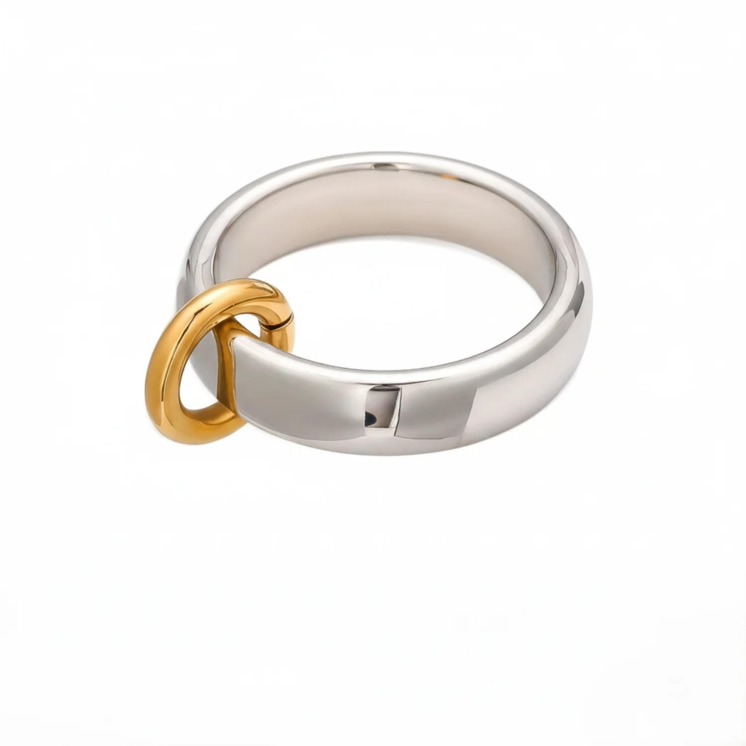 Two-Tone Mixed Metal Charm Ring - Image 2