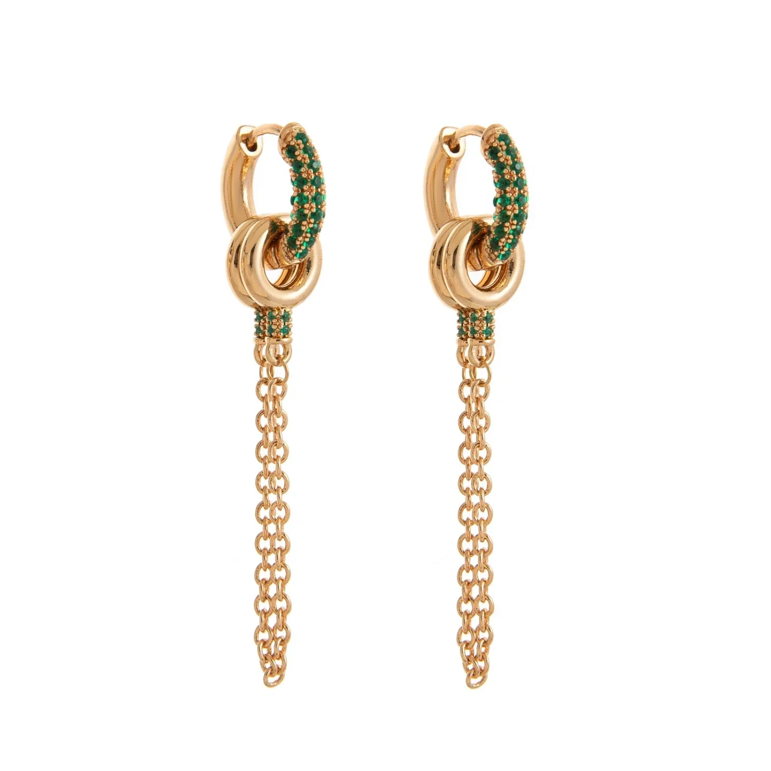 Two-Way Wear Green Earrings - Image 3