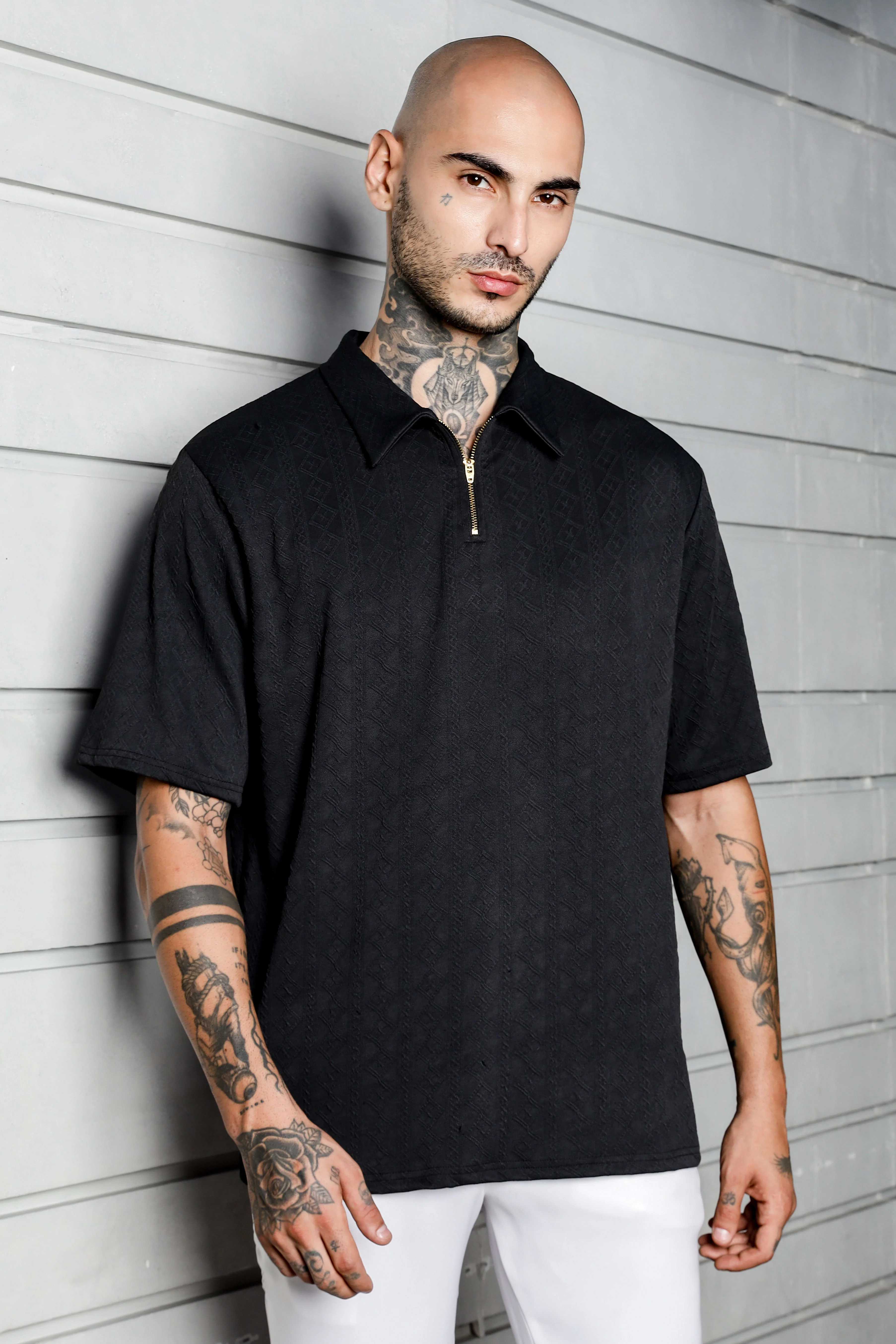 Unisex Black Polo T-shirt - Image 5
