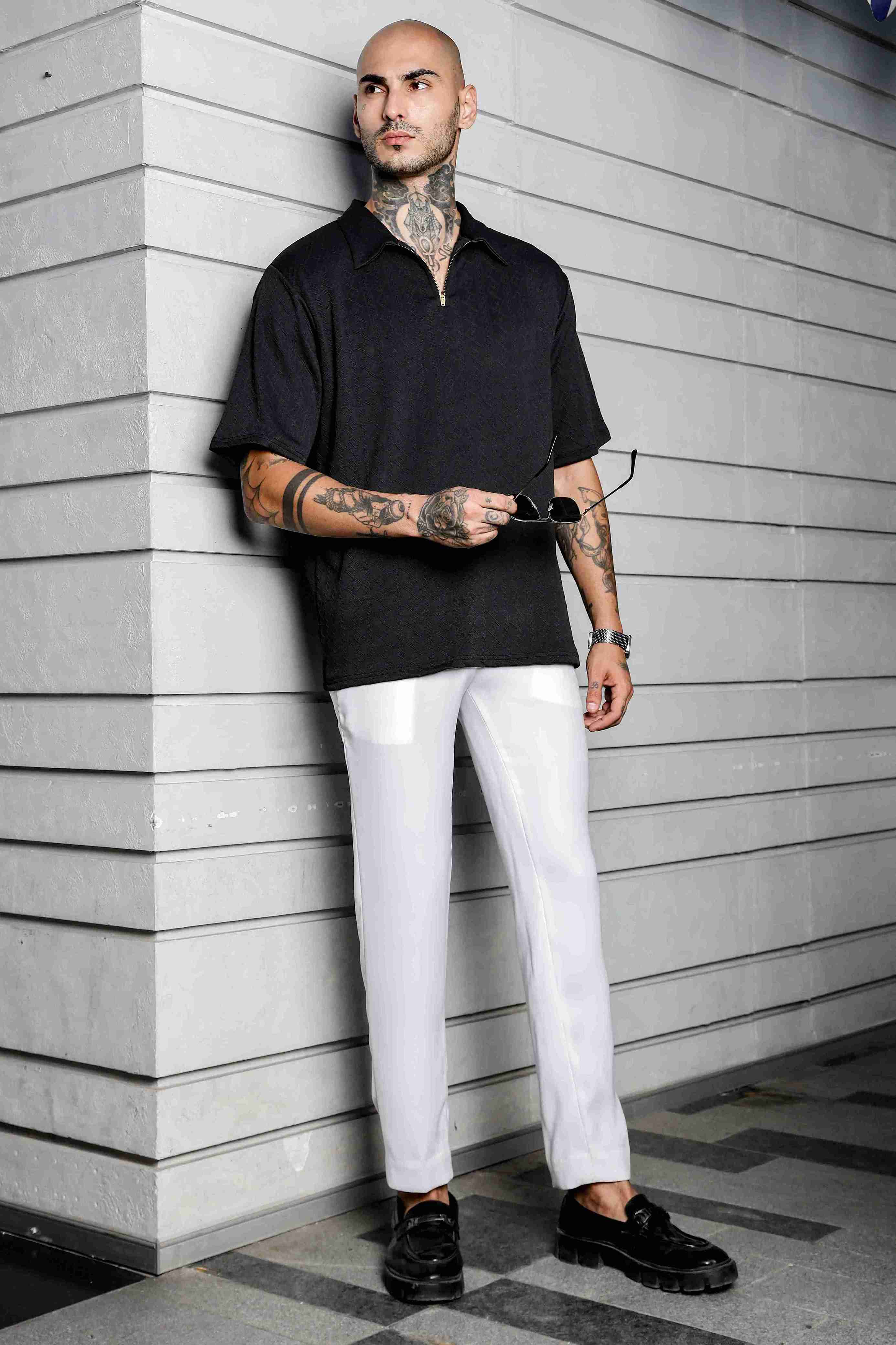 Unisex Black Polo T-shirt - Image 6