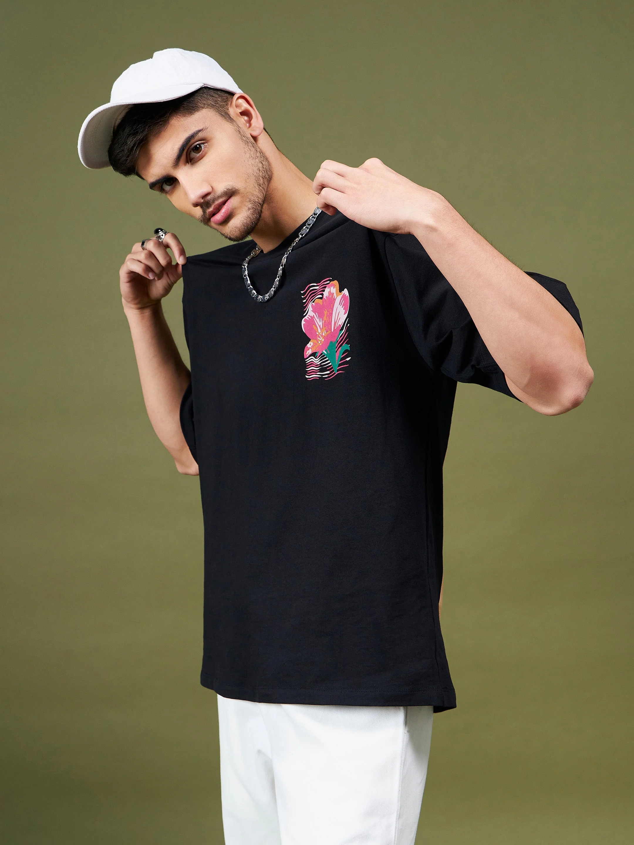 Unisex Black Summer Oversized T-Shirt - Image 3