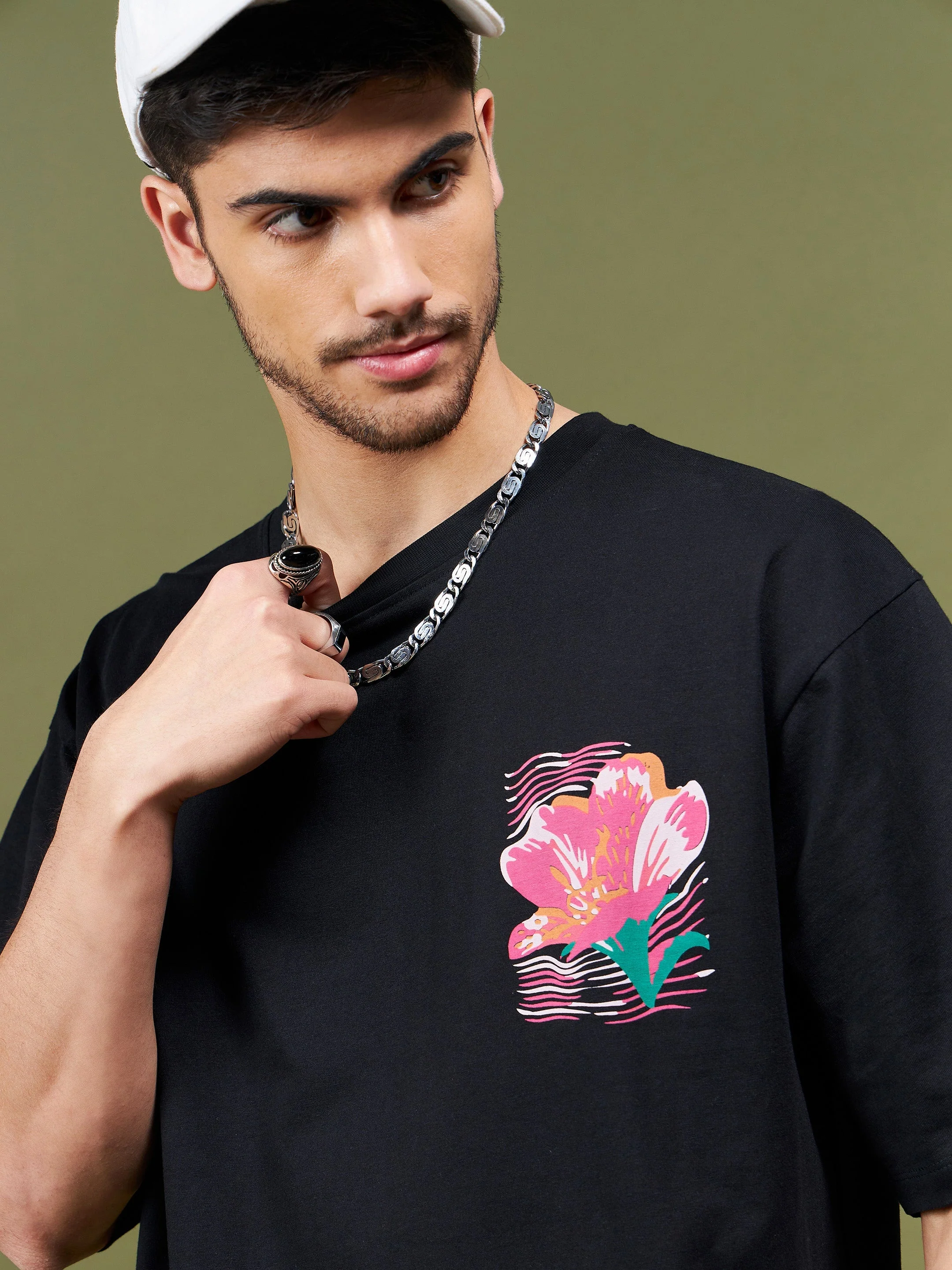 Unisex Black Summer Oversized T-Shirt - Image 4