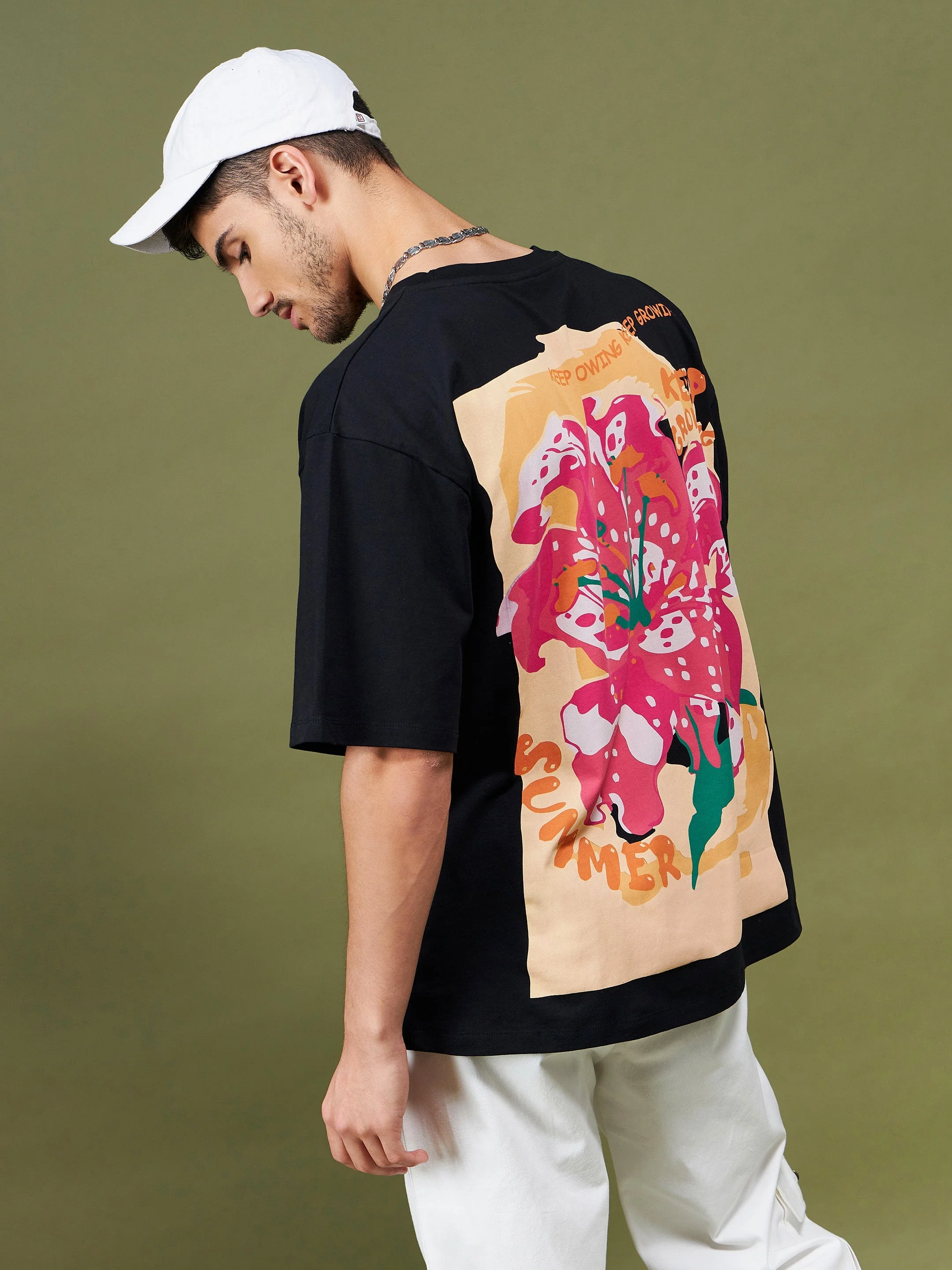 Unisex Black Summer Oversized T-Shirt - Image 5
