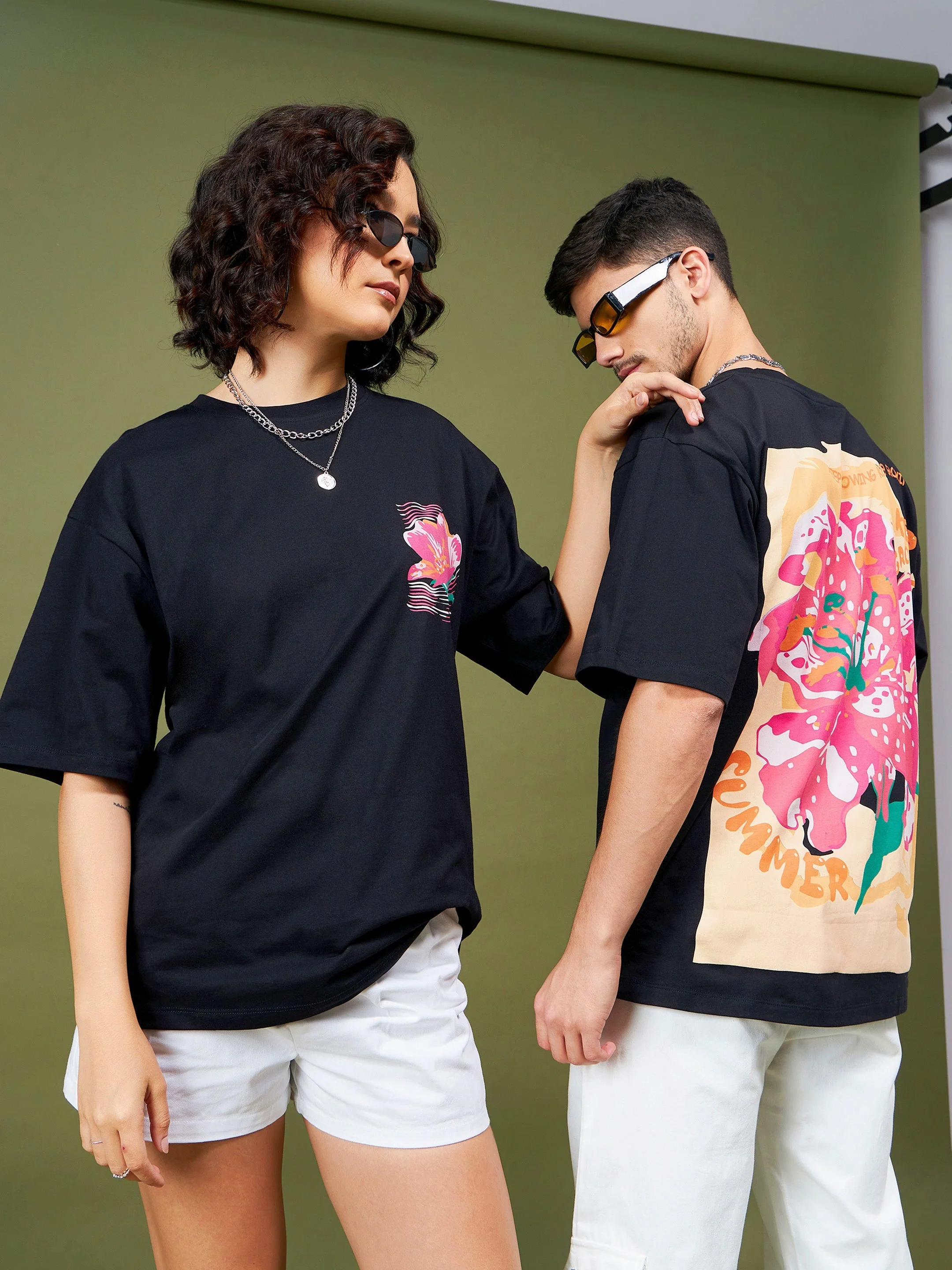 Unisex Black Summer Oversized T-Shirt - Image 6