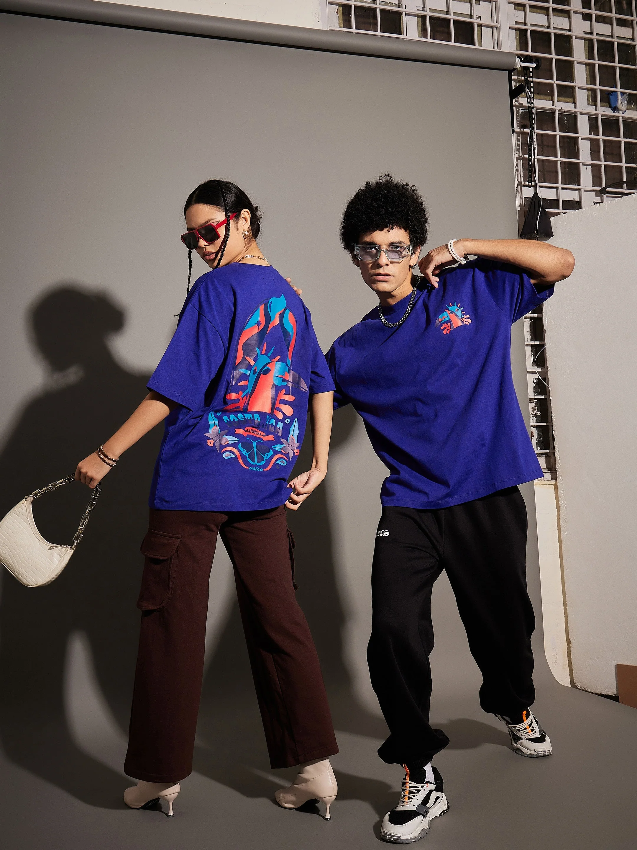 Unisex Blue Costa Rica Oversized T-Shirt - Image 2