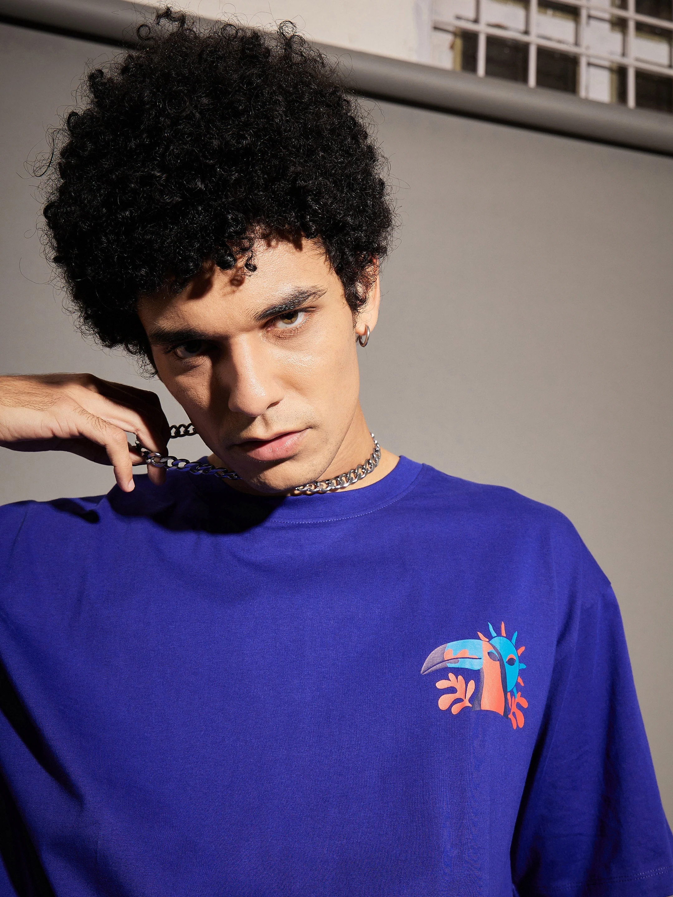 Unisex Blue Costa Rica Oversized T-Shirt - Image 4