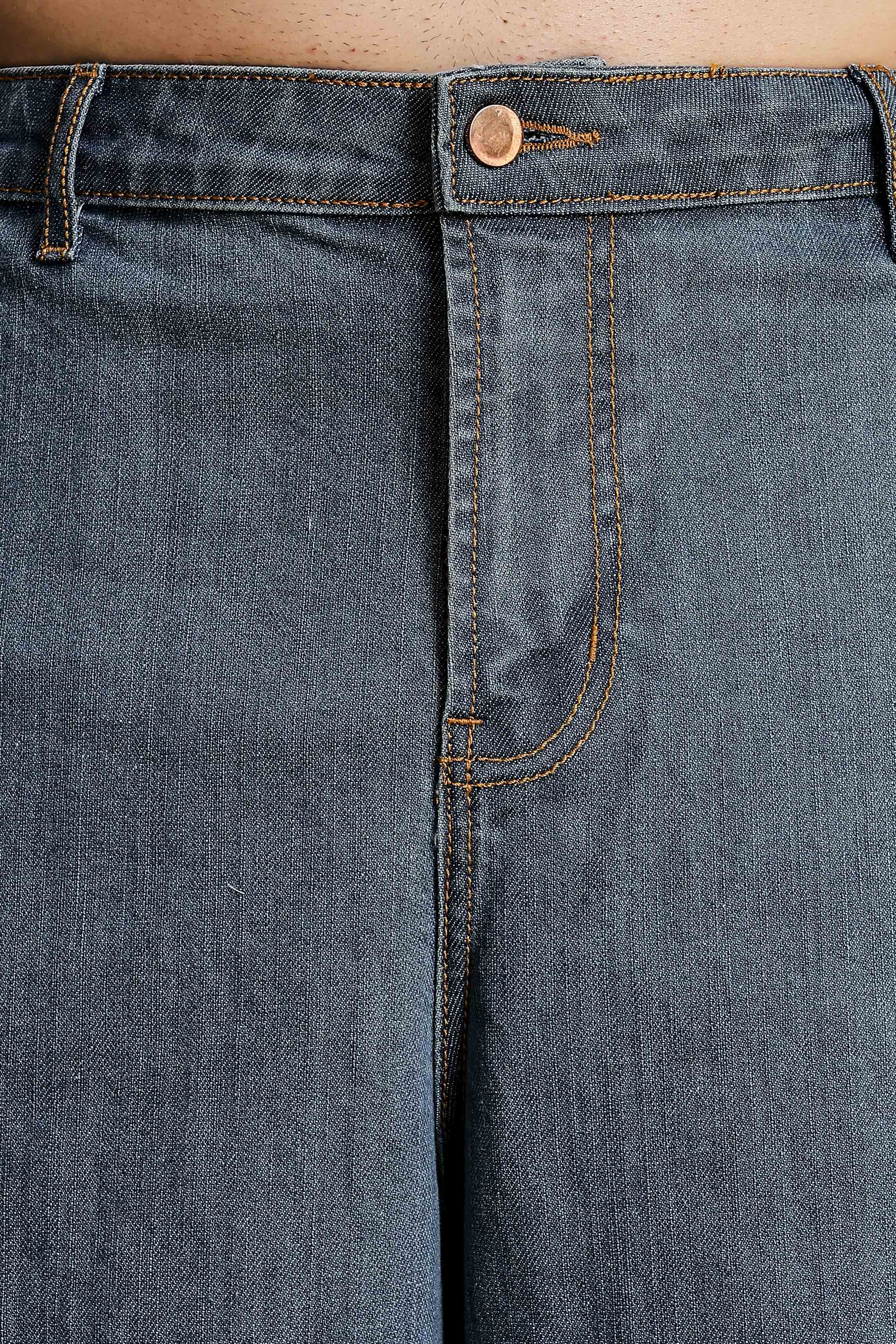 Unisex Blue Denim Cargo Trousers - Image 4