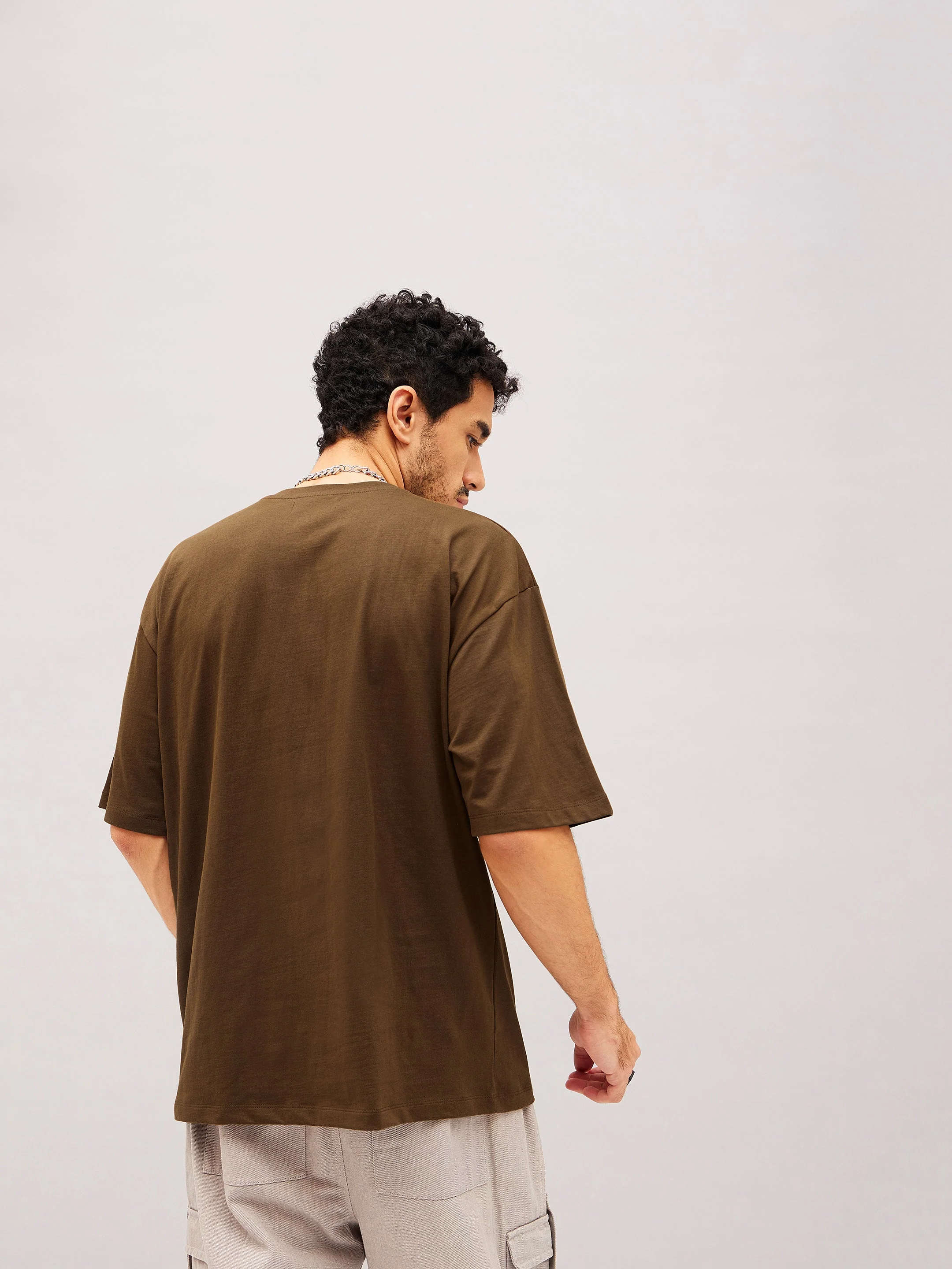 Unisex Brown Skull Oversized T-Shirt - Image 5