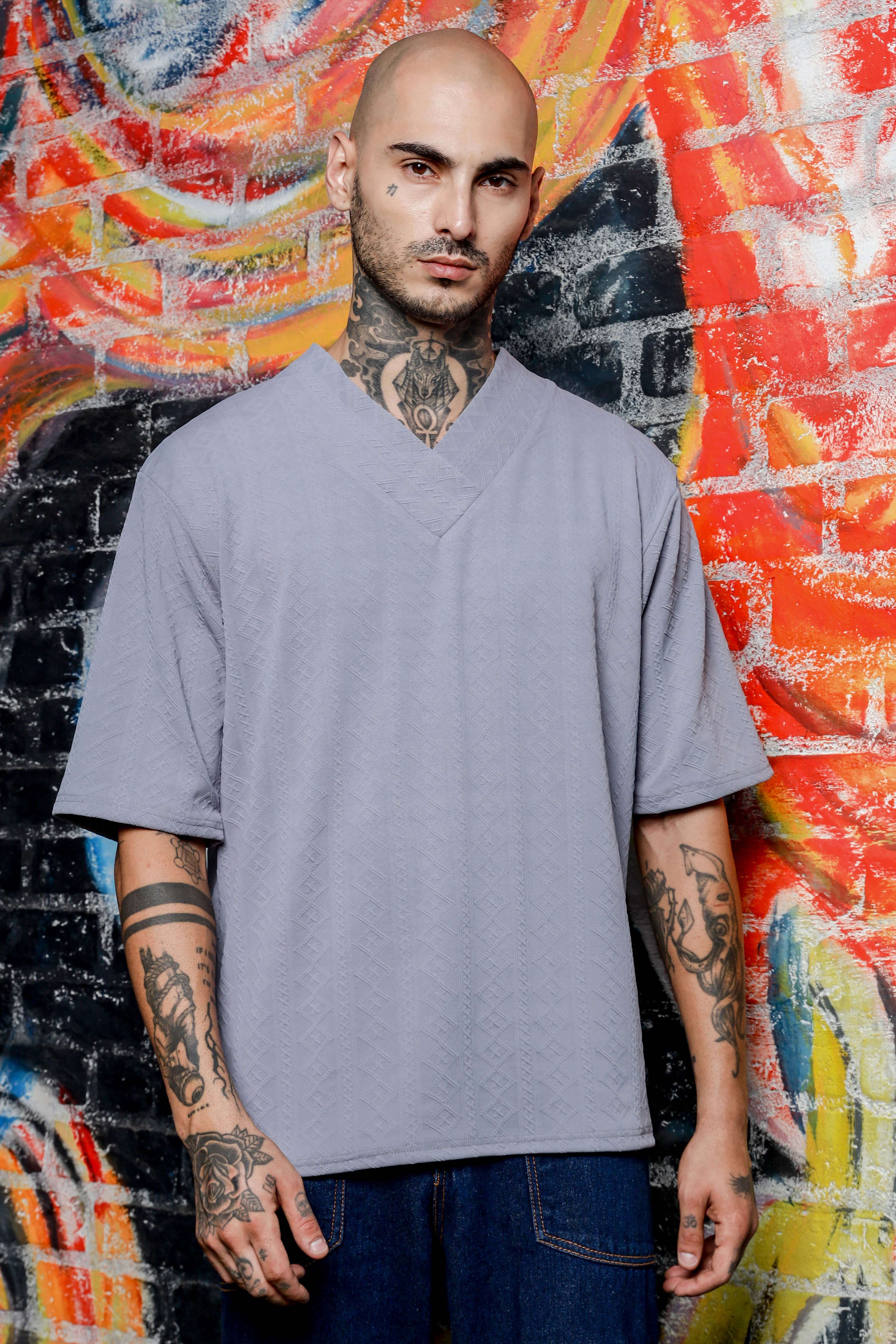 Unisex Grey Oversized T-shirt - Image 2
