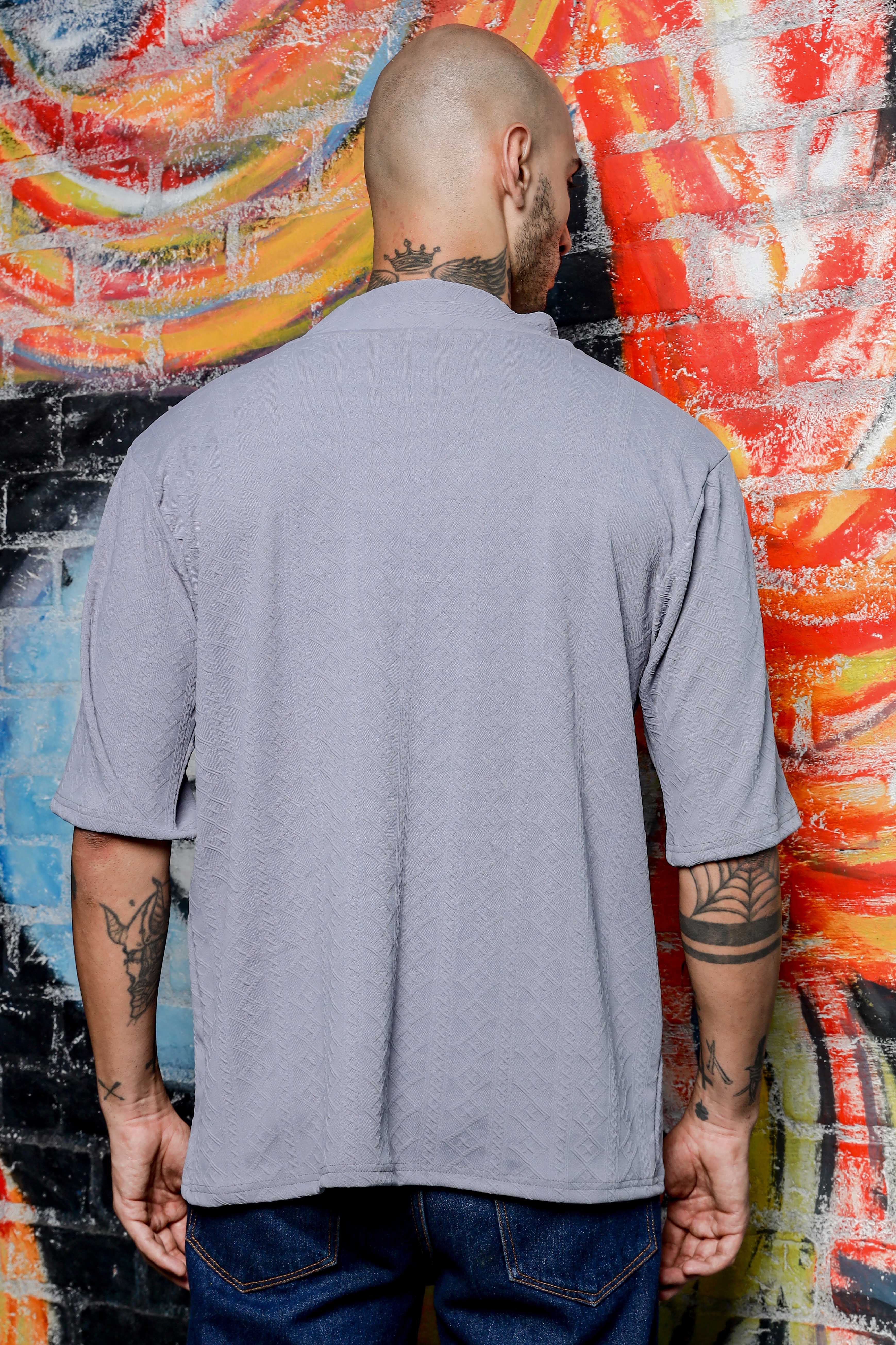 Unisex Grey Oversized T-shirt - Image 3