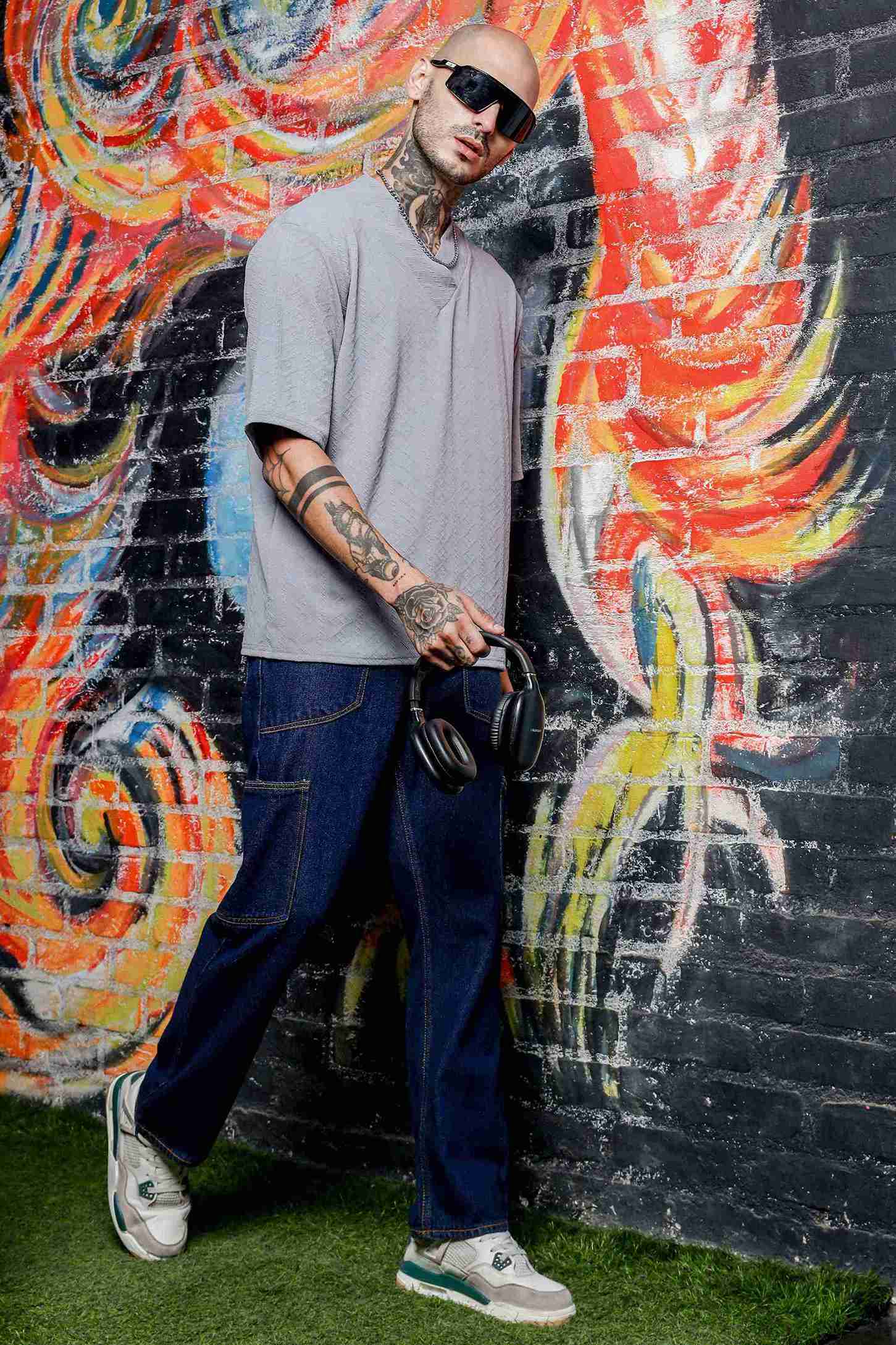 Unisex Grey Oversized T-shirt - Image 5