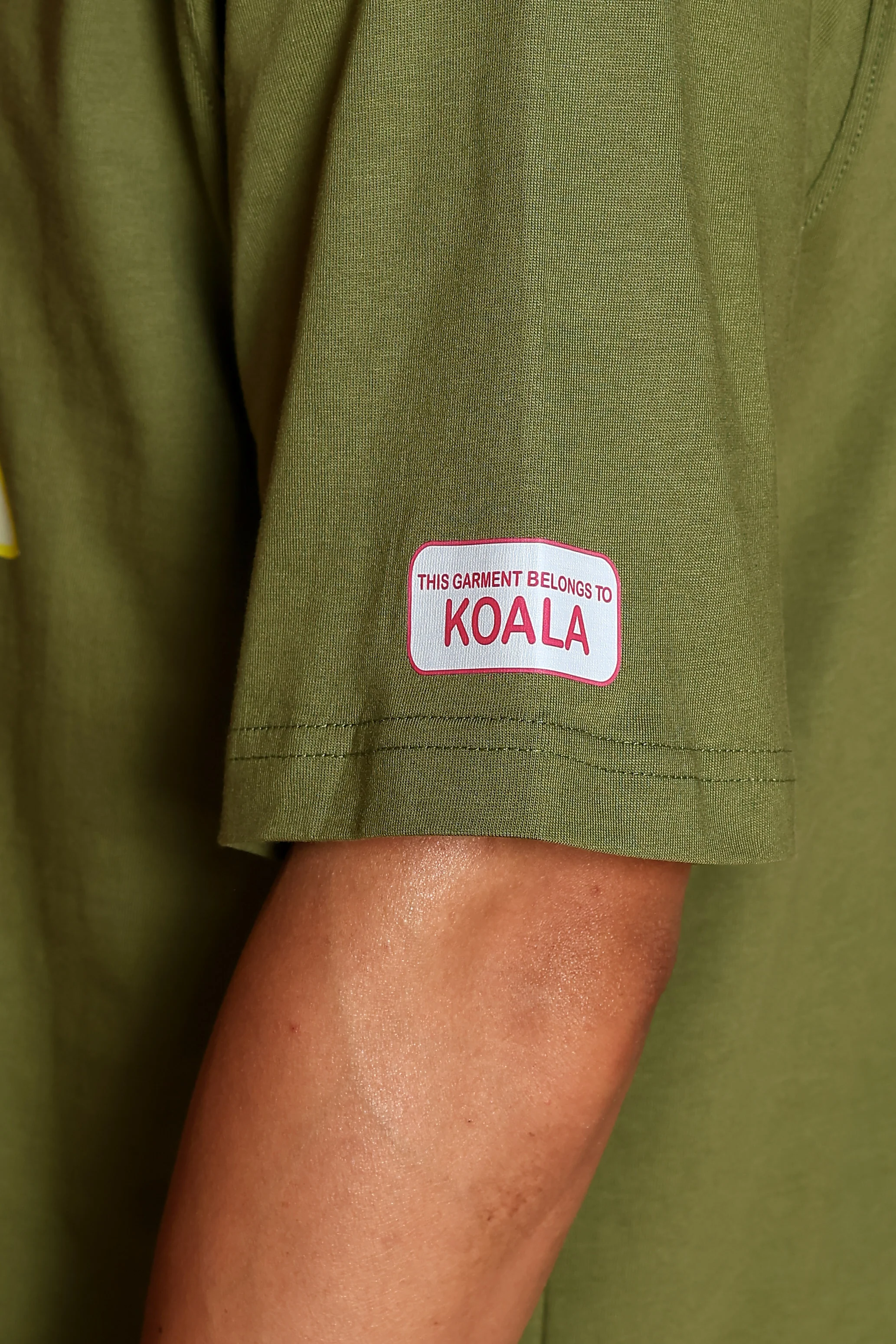 Unisex Olive Oversized Print T-shirt - Image 4