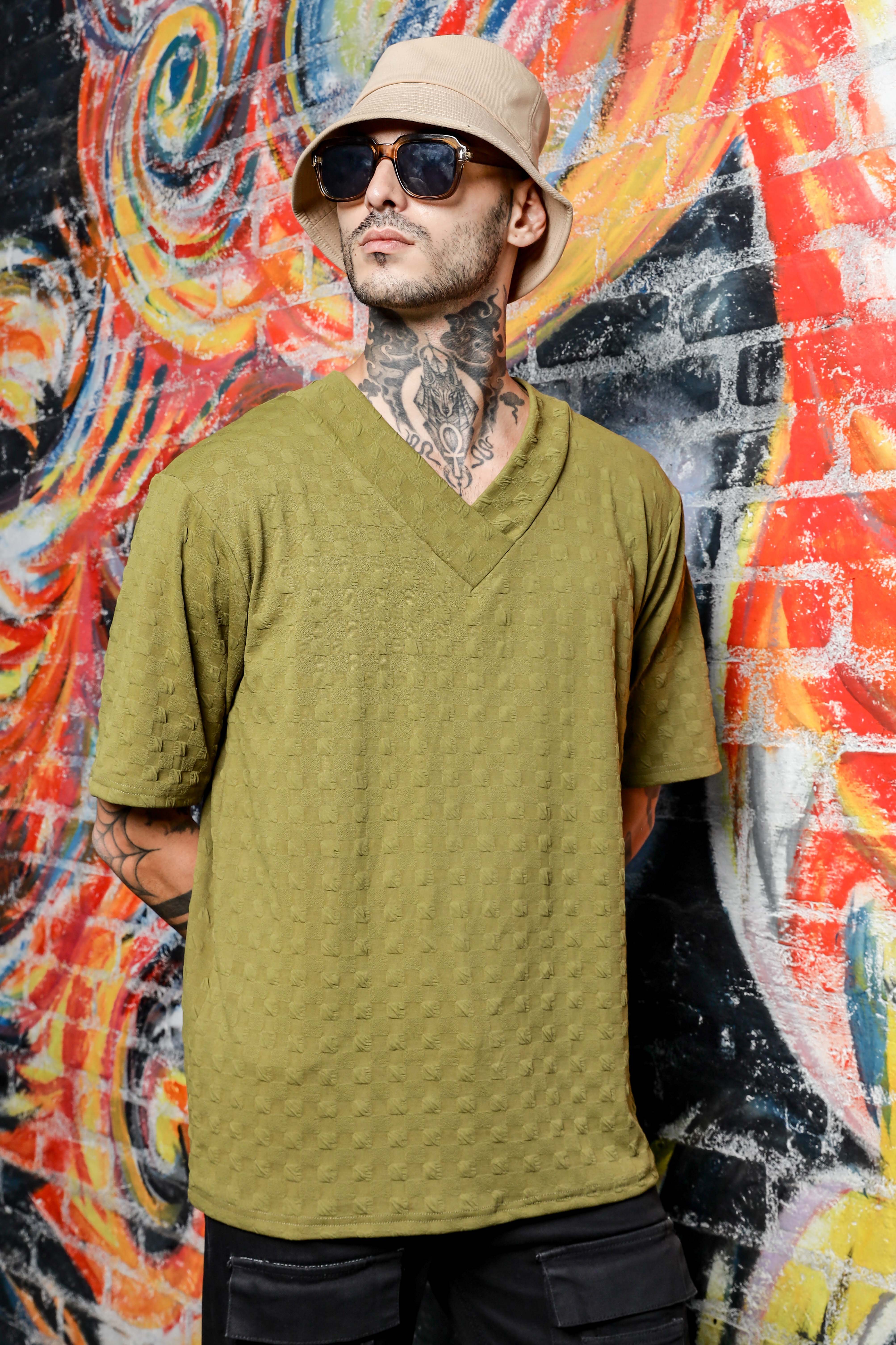 Unisex Olive Oversized T-shirt - Image 5