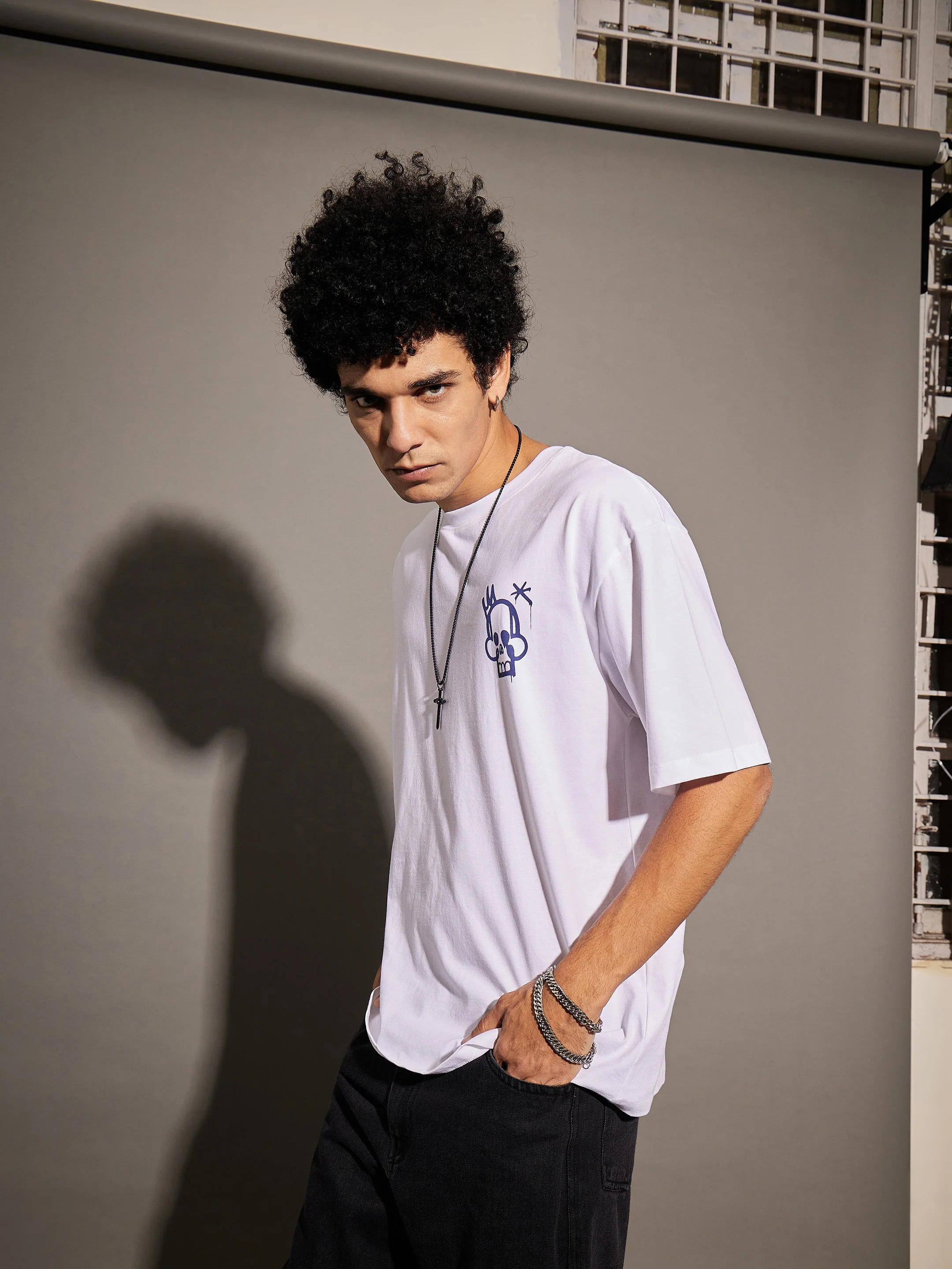 Unisex White No Future Oversized T-Shirt - Image 3