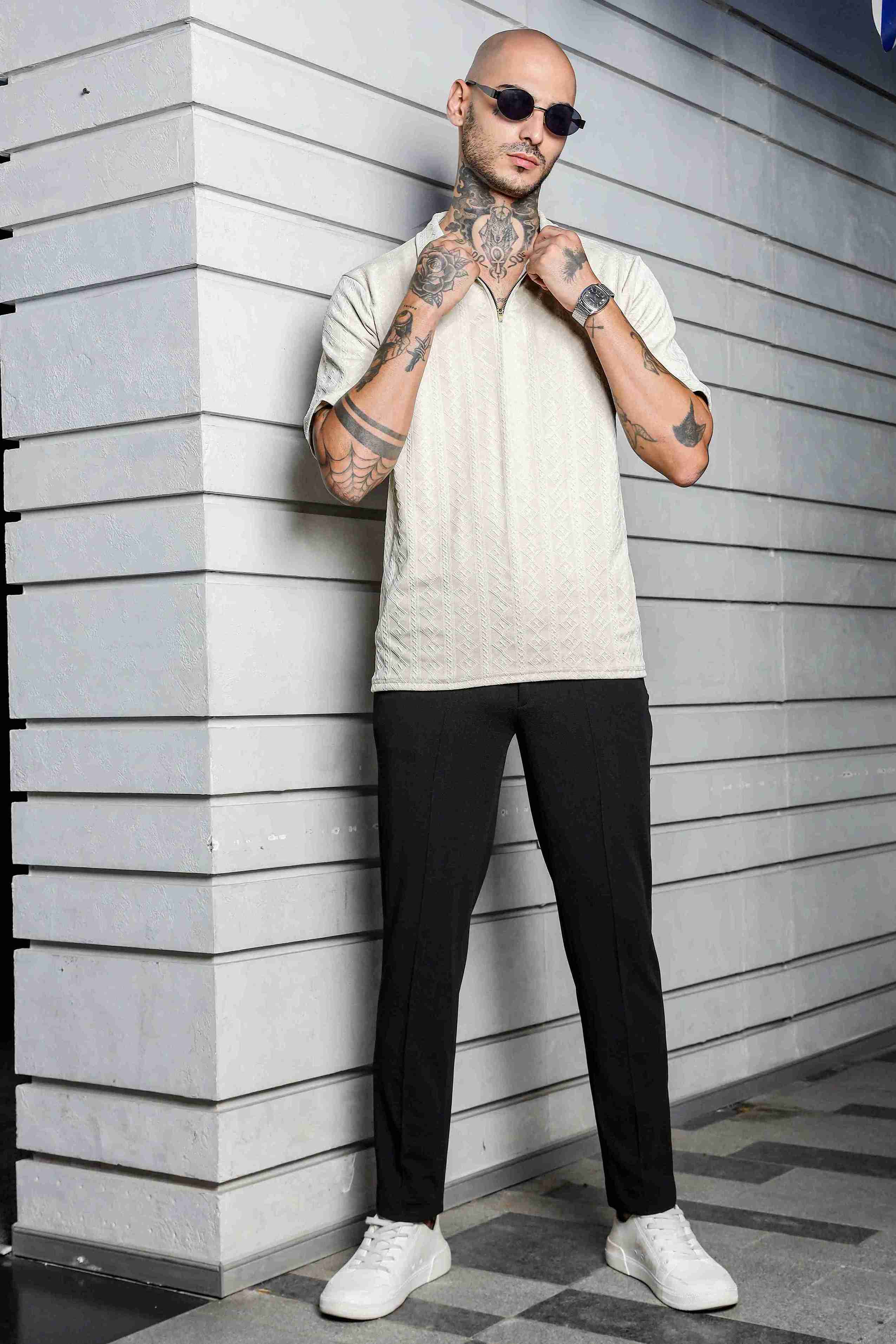 Unisex White Oversized Polo T-shirt - Image 6
