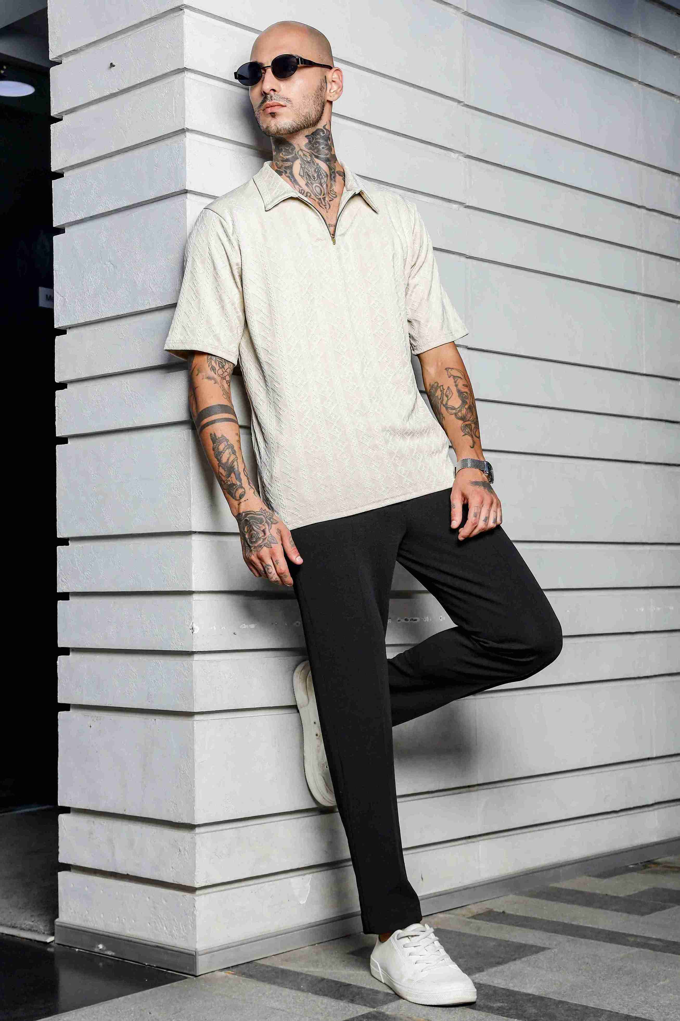Unisex White Oversized Polo T-shirt - Image 7