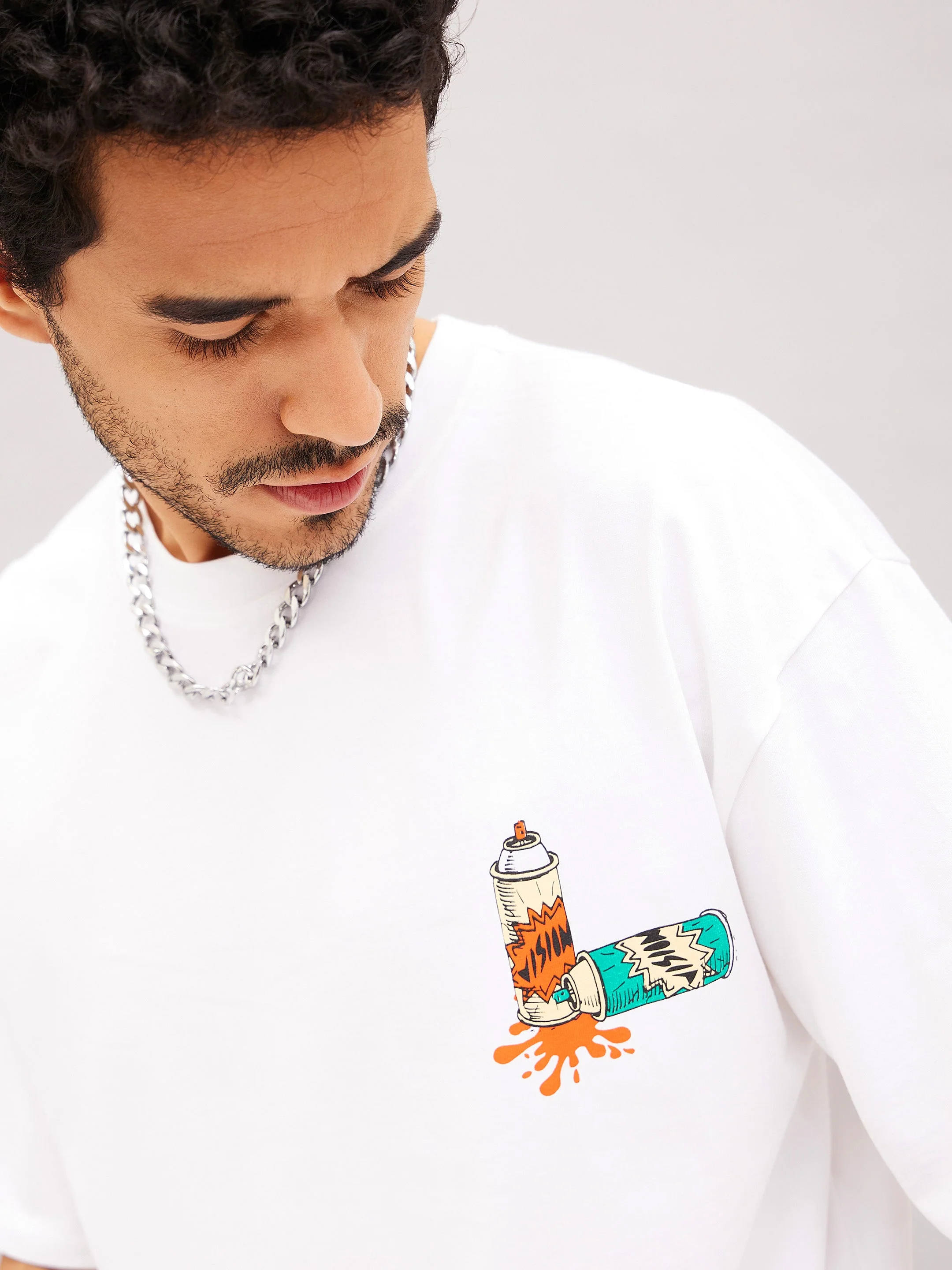 Unisex White Skate Or Die Oversized T-Shirt - Image 4