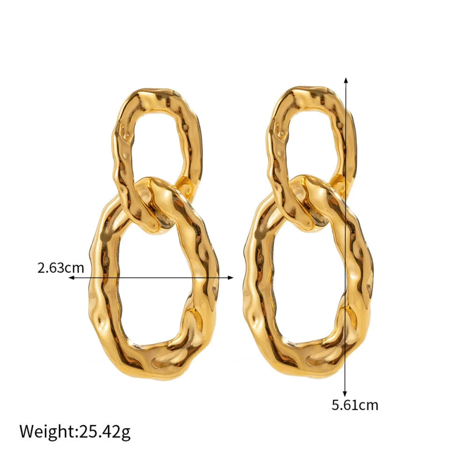 Vintage Double Hoop Studs - Image 4