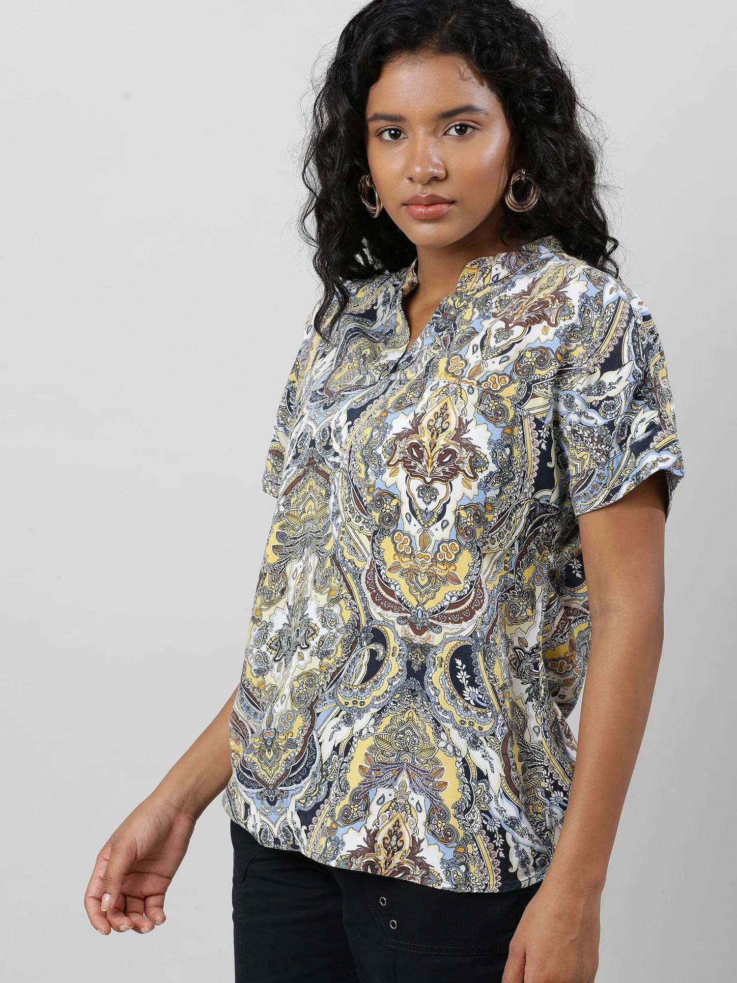 Women Abstract Stripe Top - Image 6