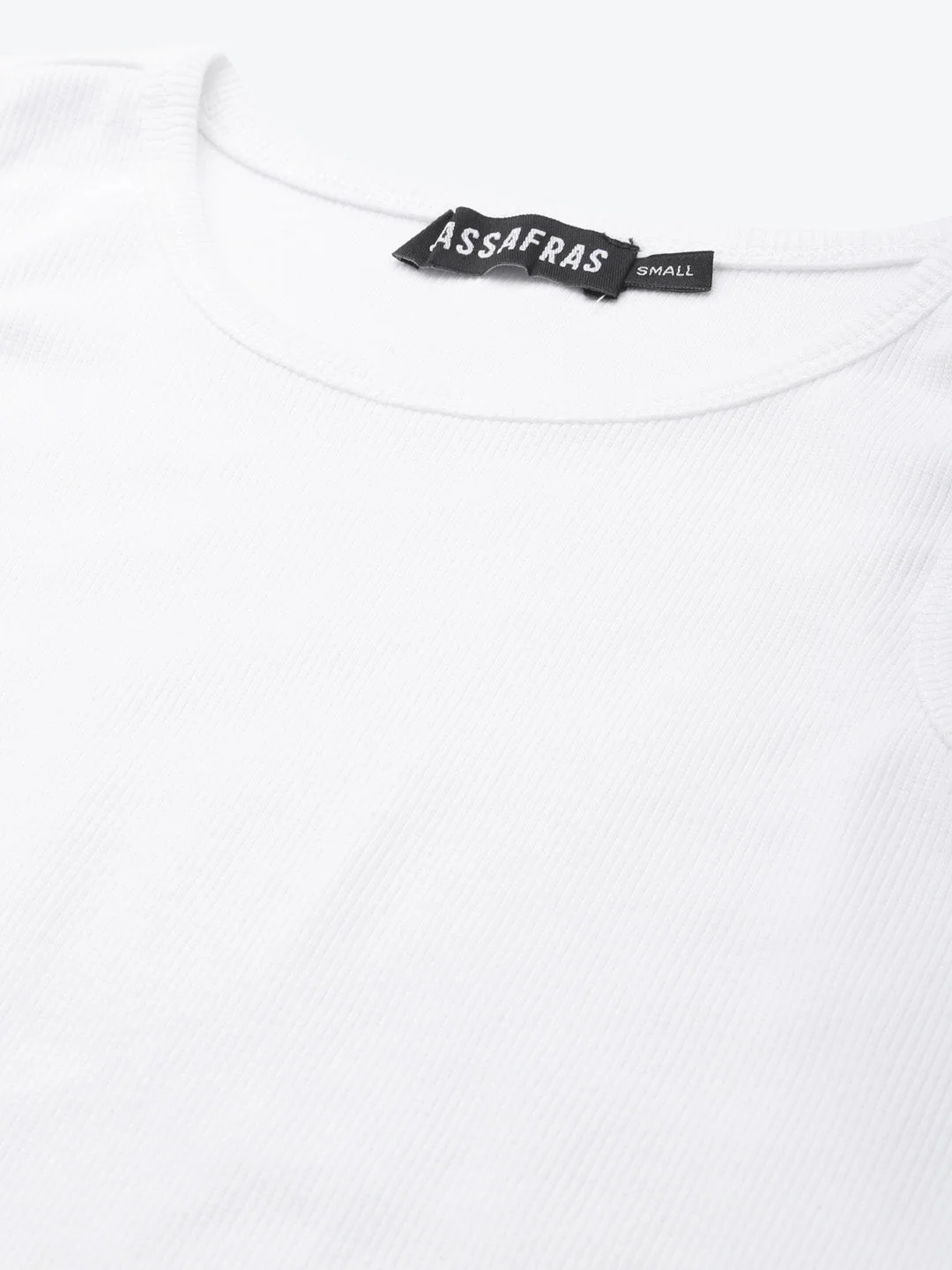 Women White Box Back Rib Crop Top - Image 5