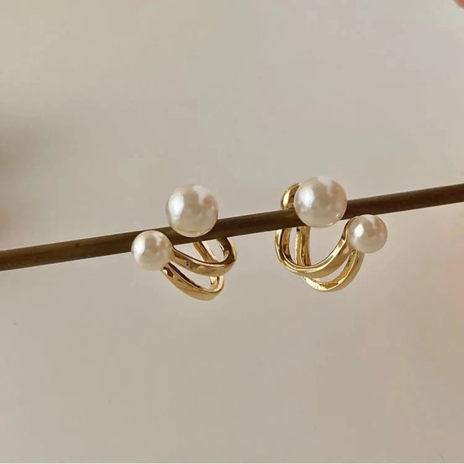White Pin Earring