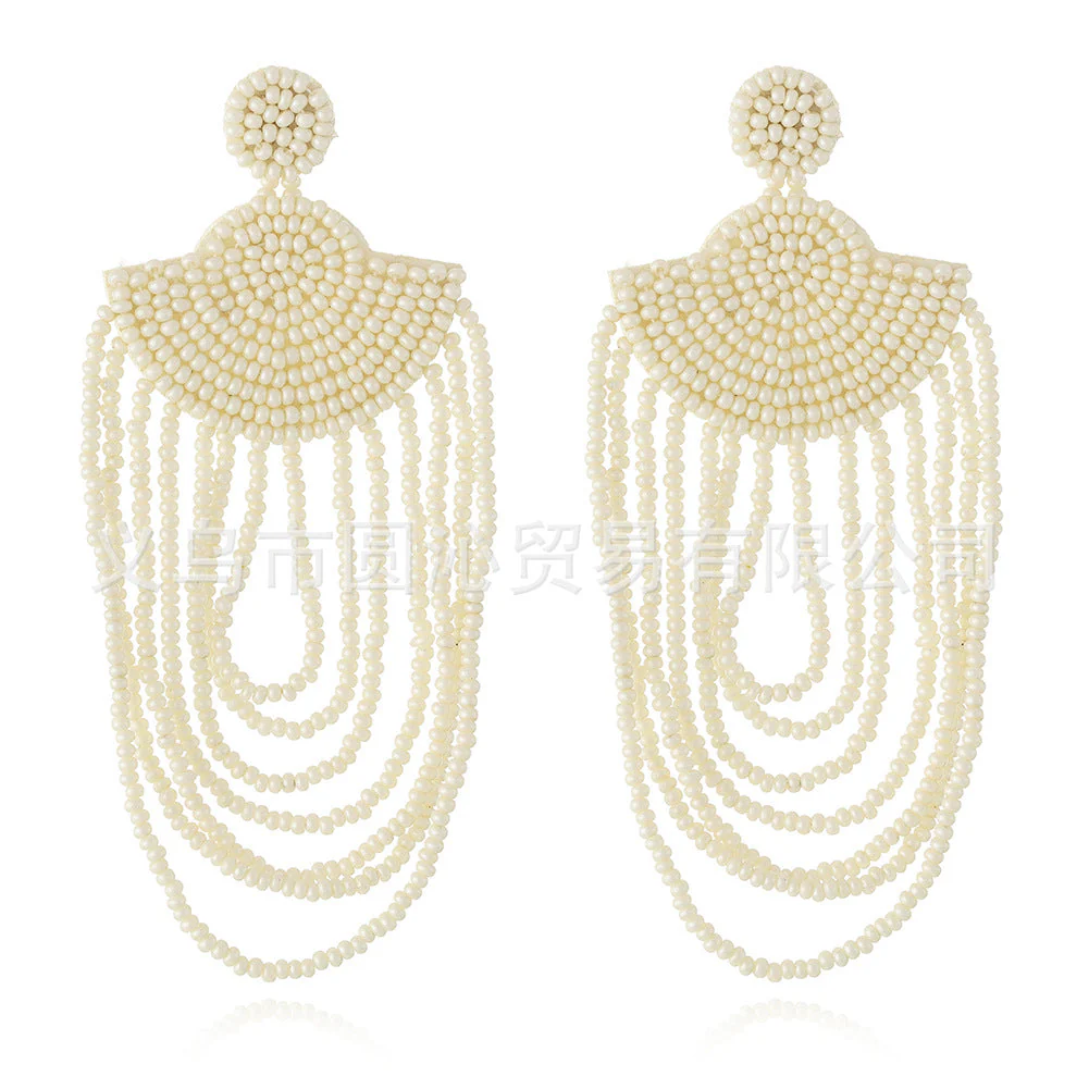 White Pin Earring