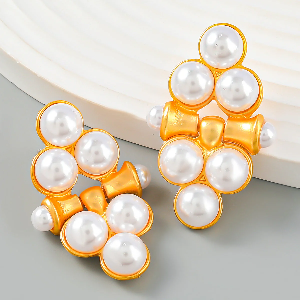 White Pin Earring