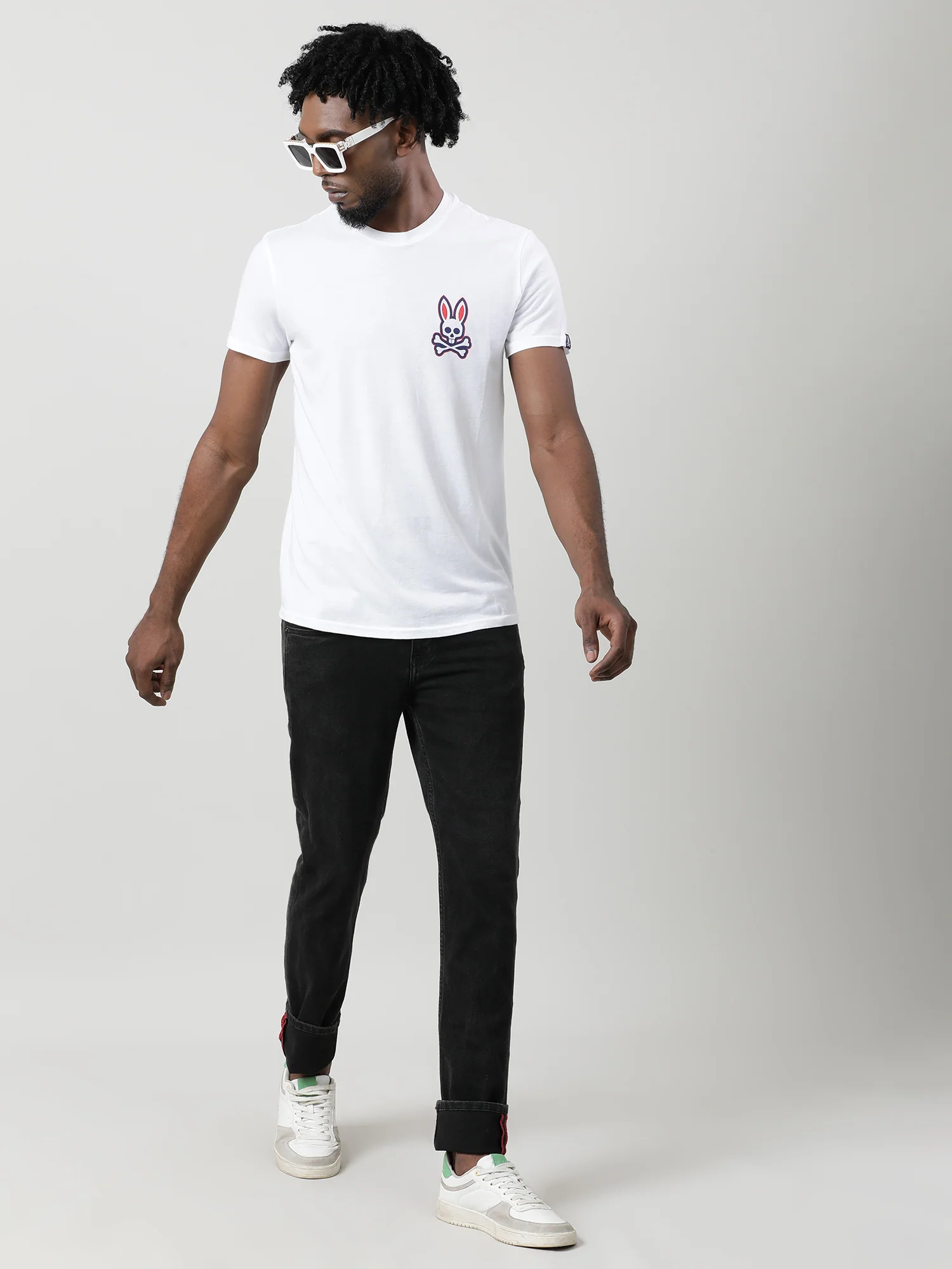 Men White Quick-Dry Relaxed Fit Cotton T-Shirt - Image 7