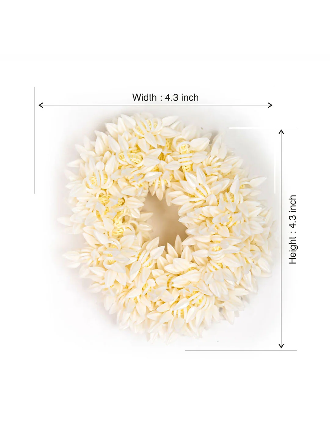 White Scented Mogra Gajra Scrunchies Set of 2 - Image 5